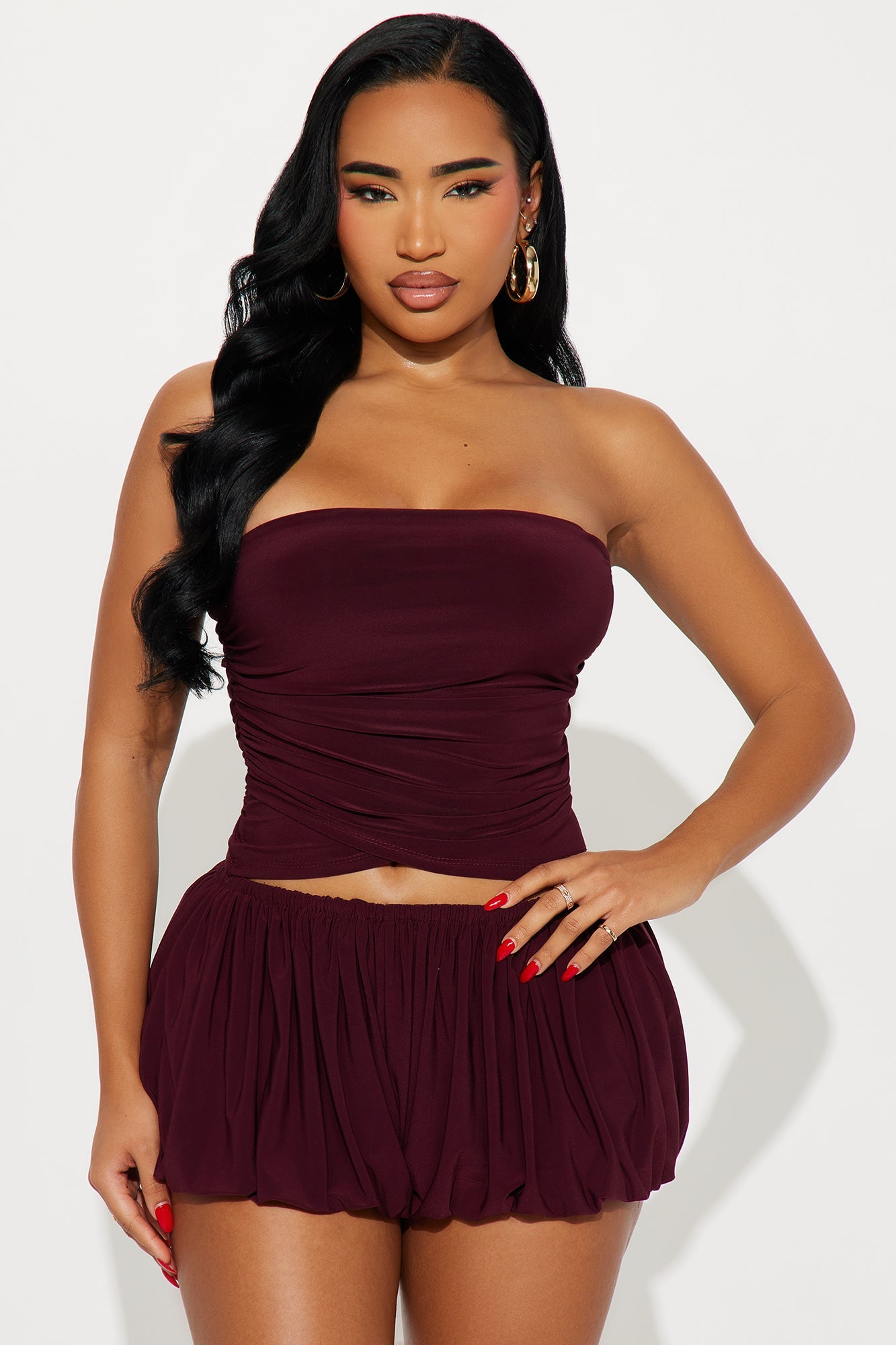 Bellinda Mesh Short Set - Plum