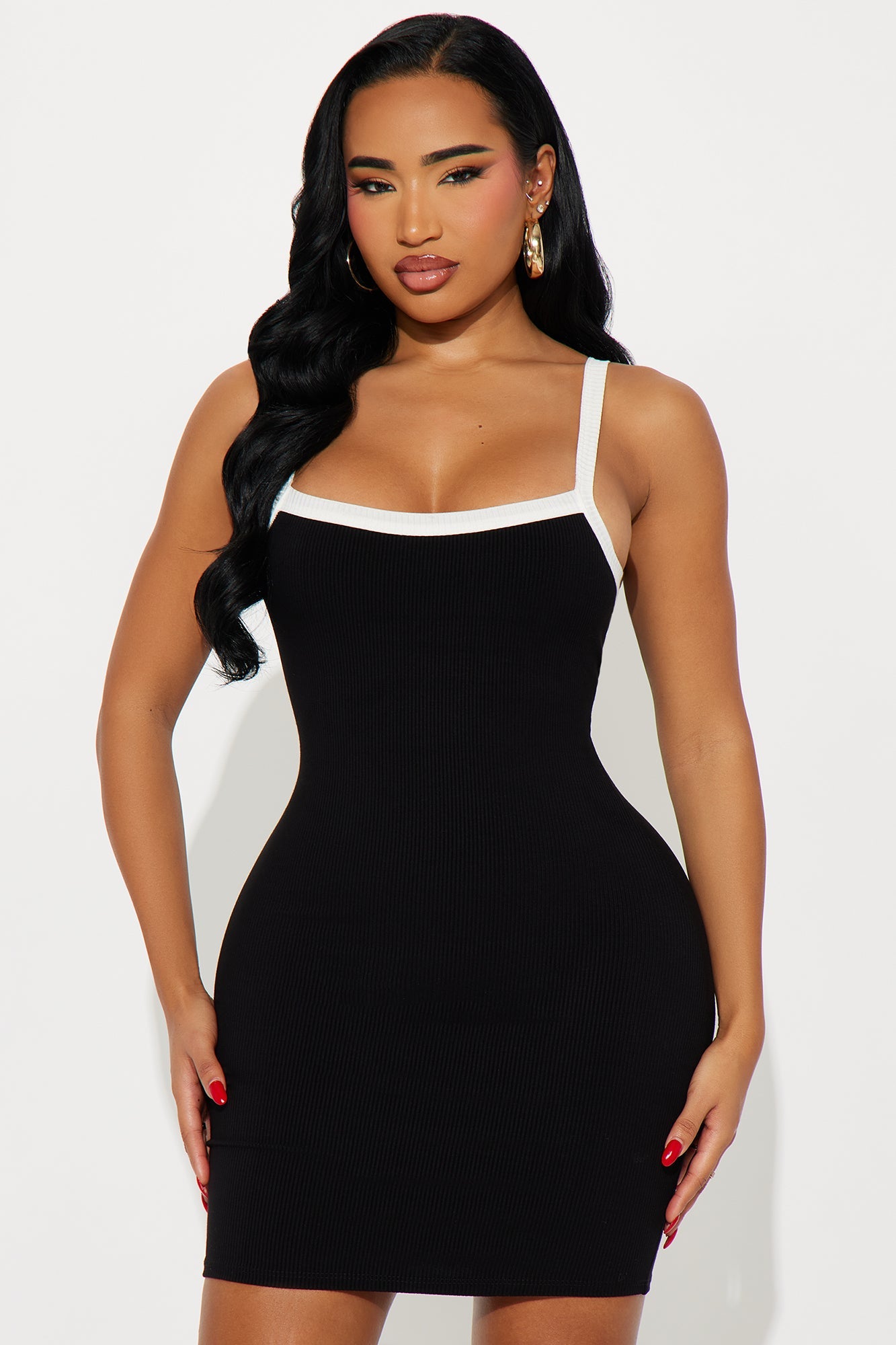 Pamela Snatched Mini Dress - Black