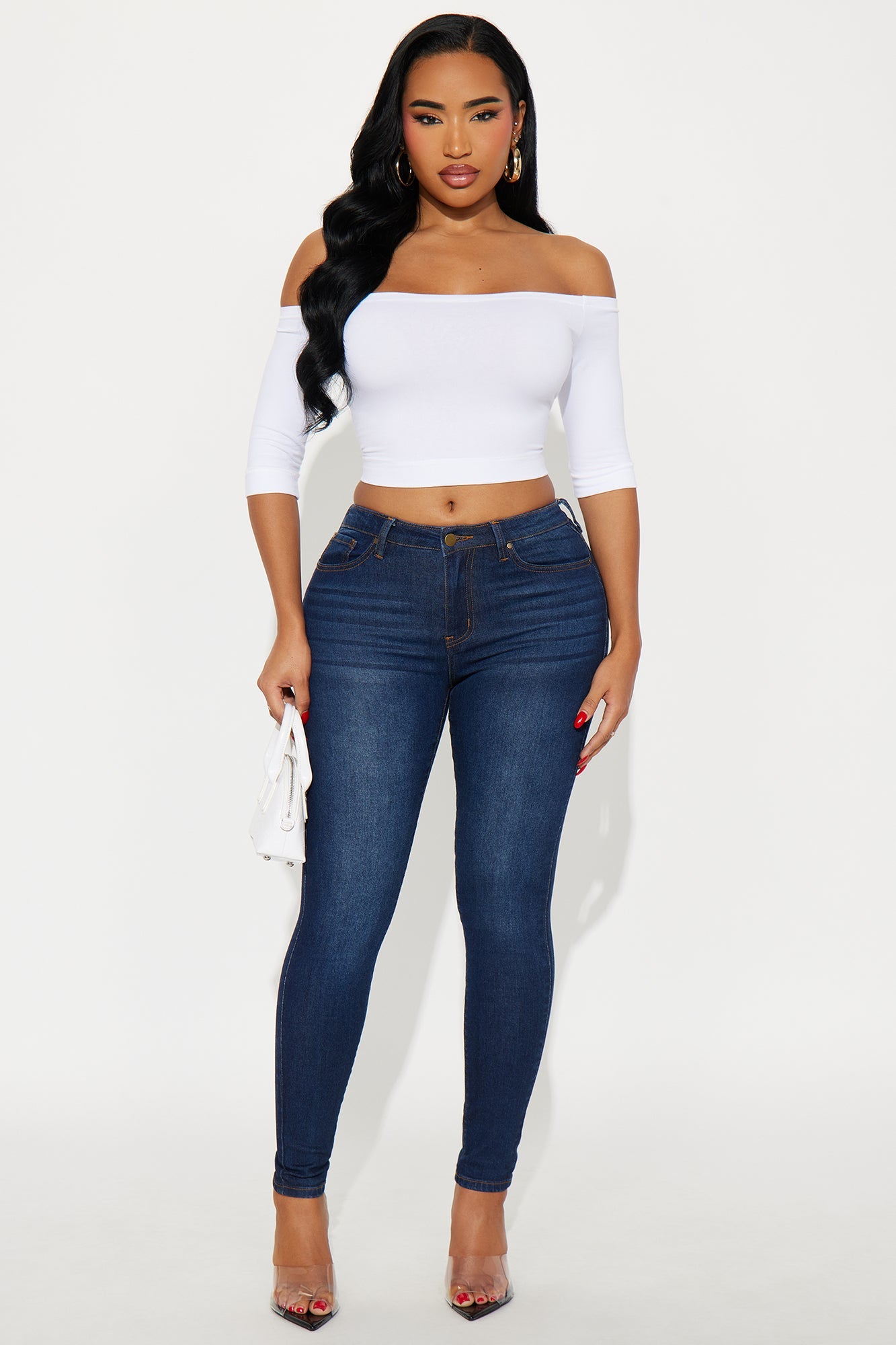 She's Fire Stretch Skinny Jeans - Dark Wash