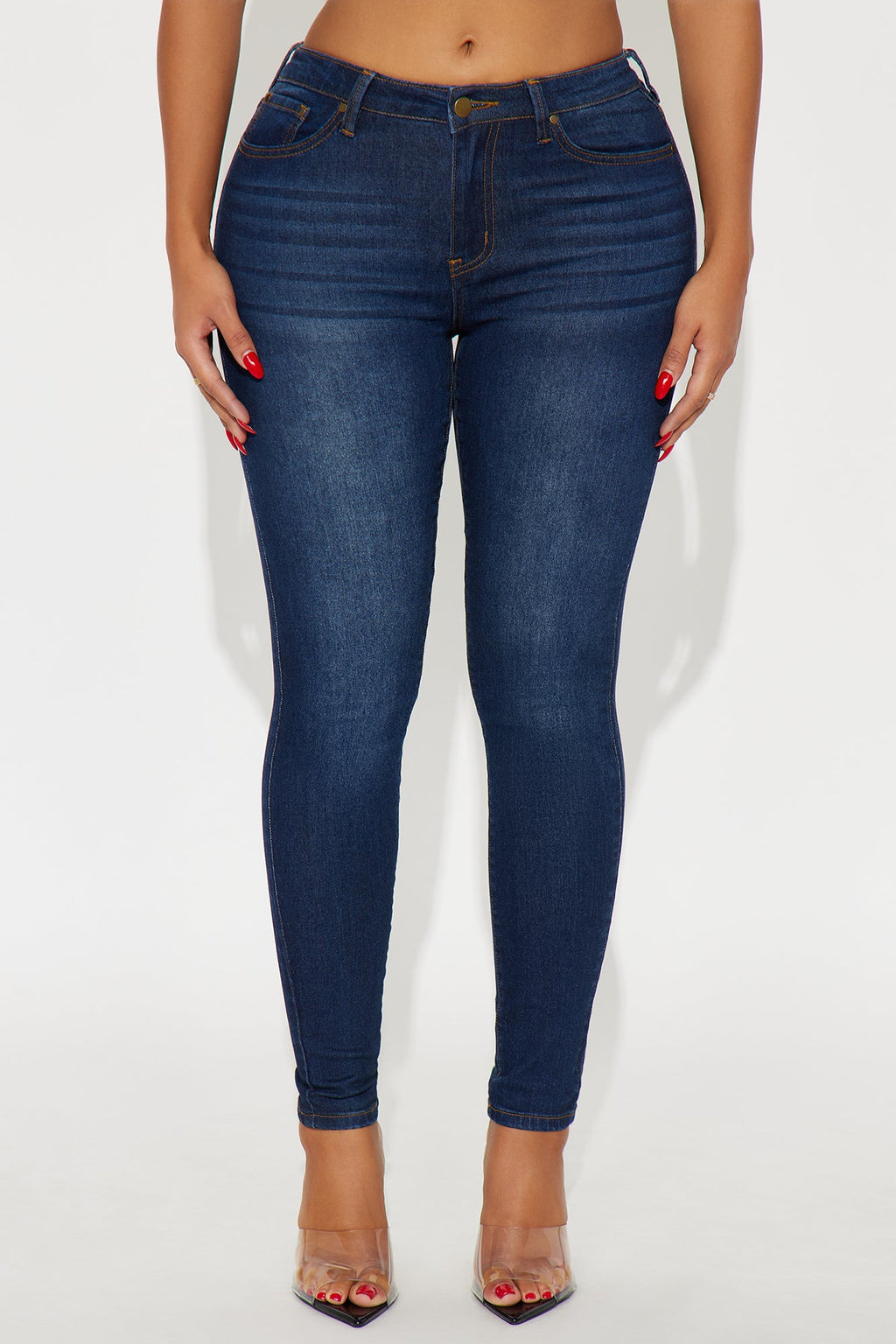 She's Fire Stretch Skinny Jeans - Dark Wash