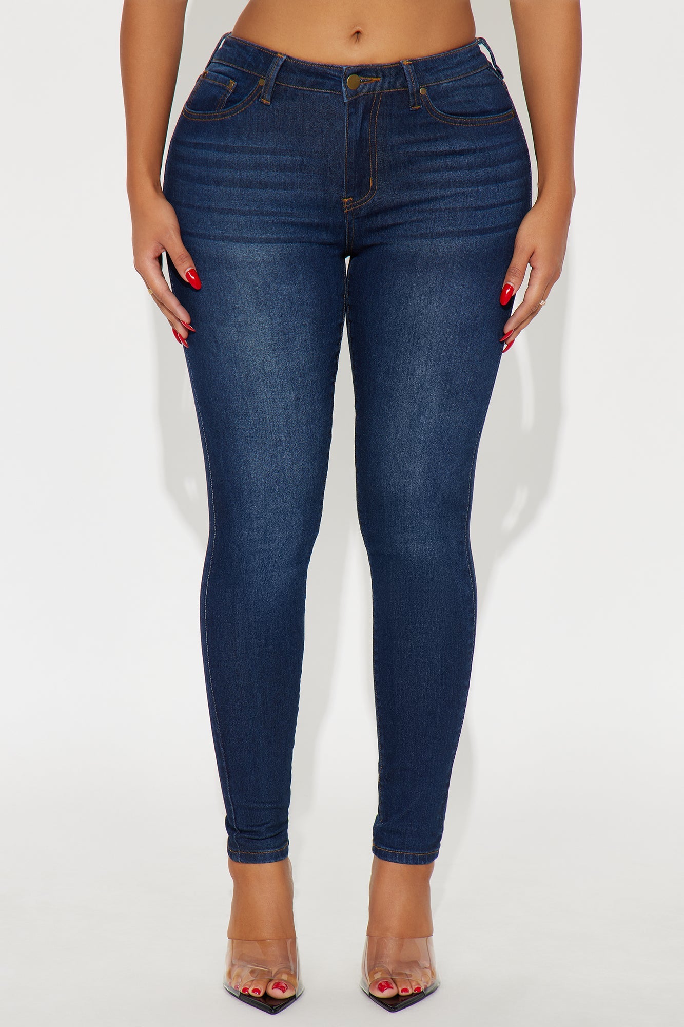 She's Fire Stretch Skinny Jeans - Dark Wash
