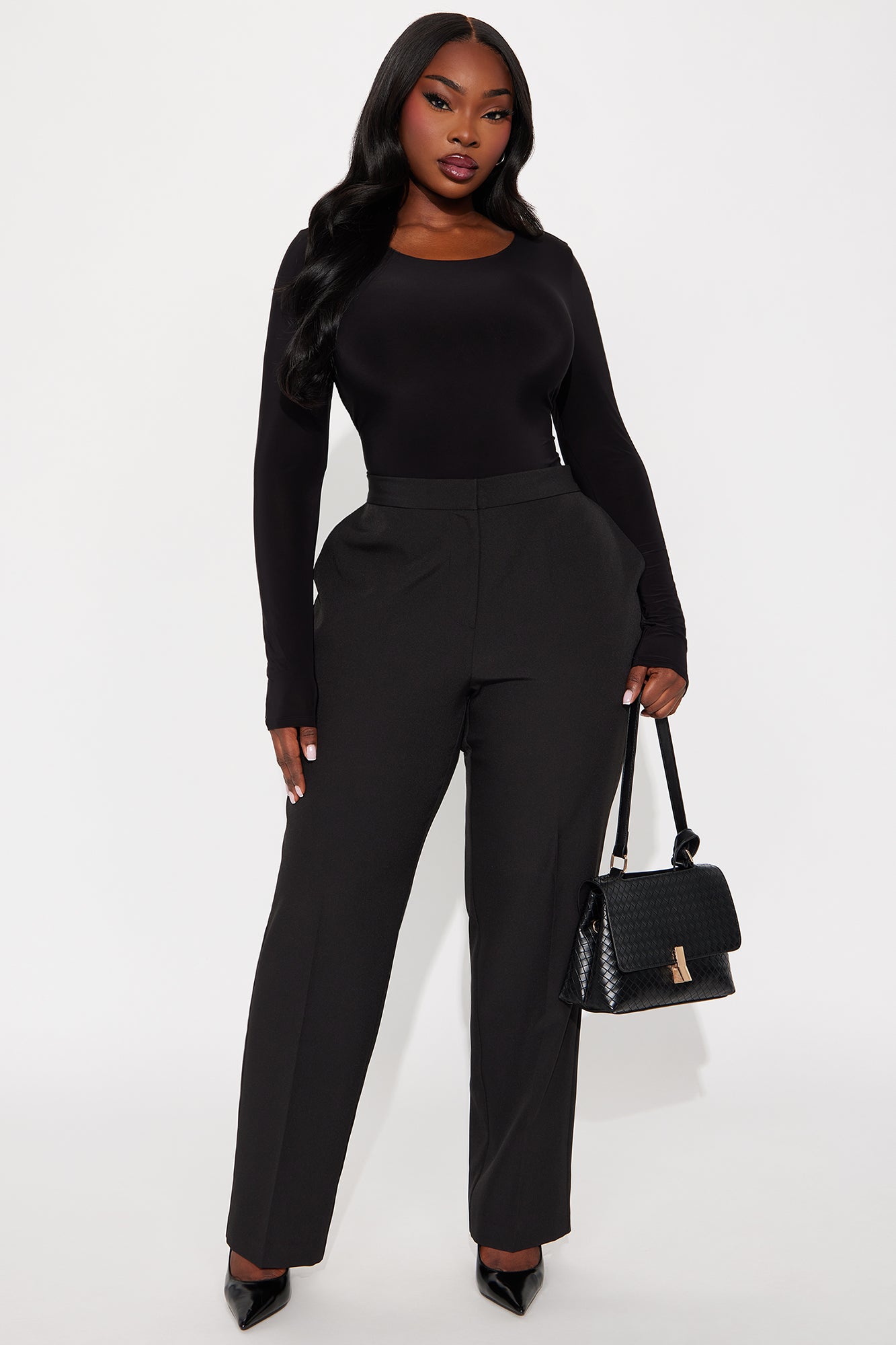 Nikki Skinny Leg Trouser Pant 30″ - Black