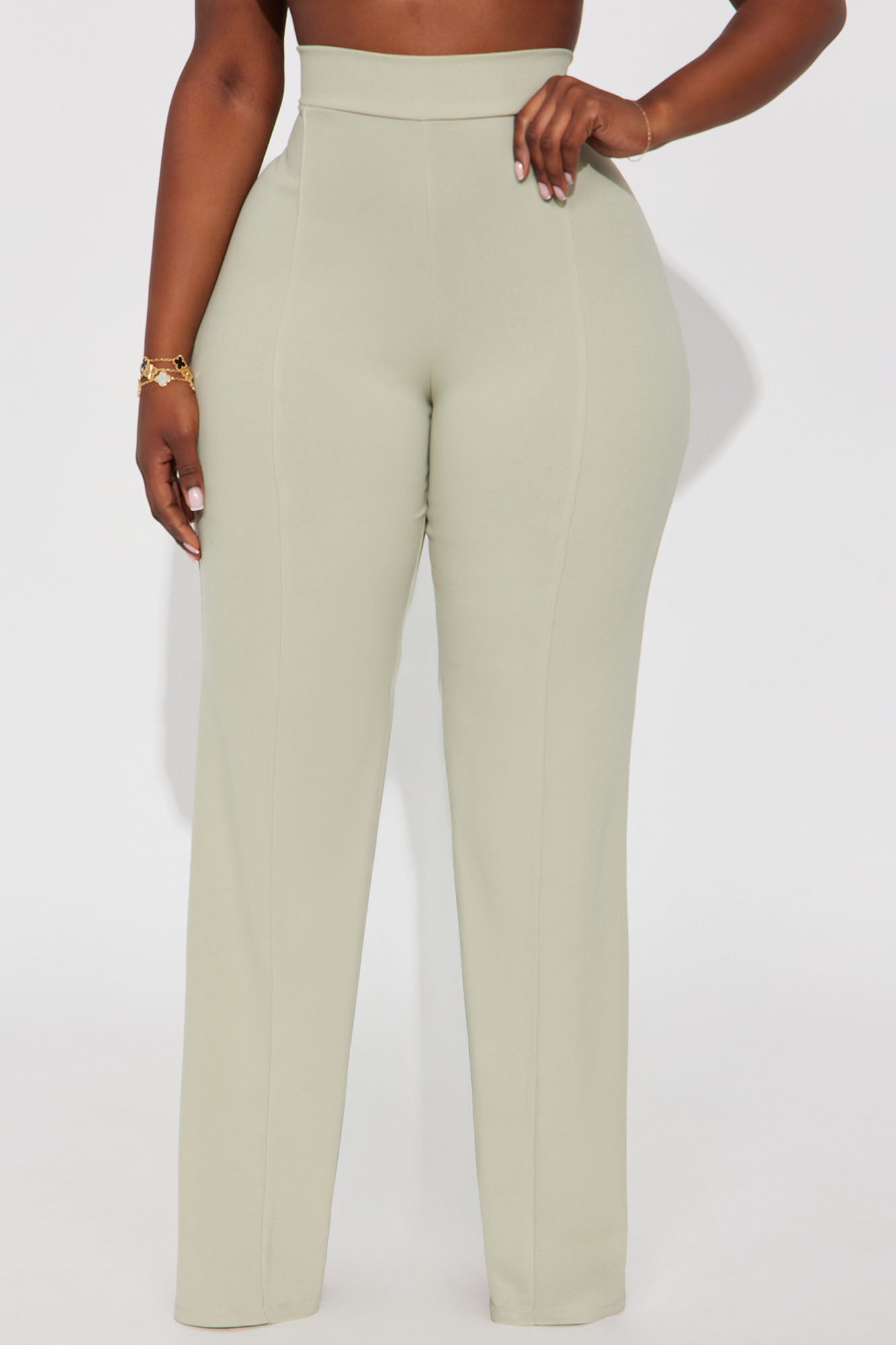 Tall Victoria High Waisted Dress Pants - Sage