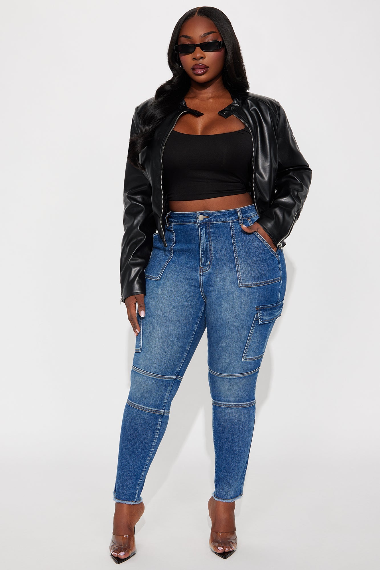 Guilty Pleasure Cargo Skinny Jeans - Medium Wash