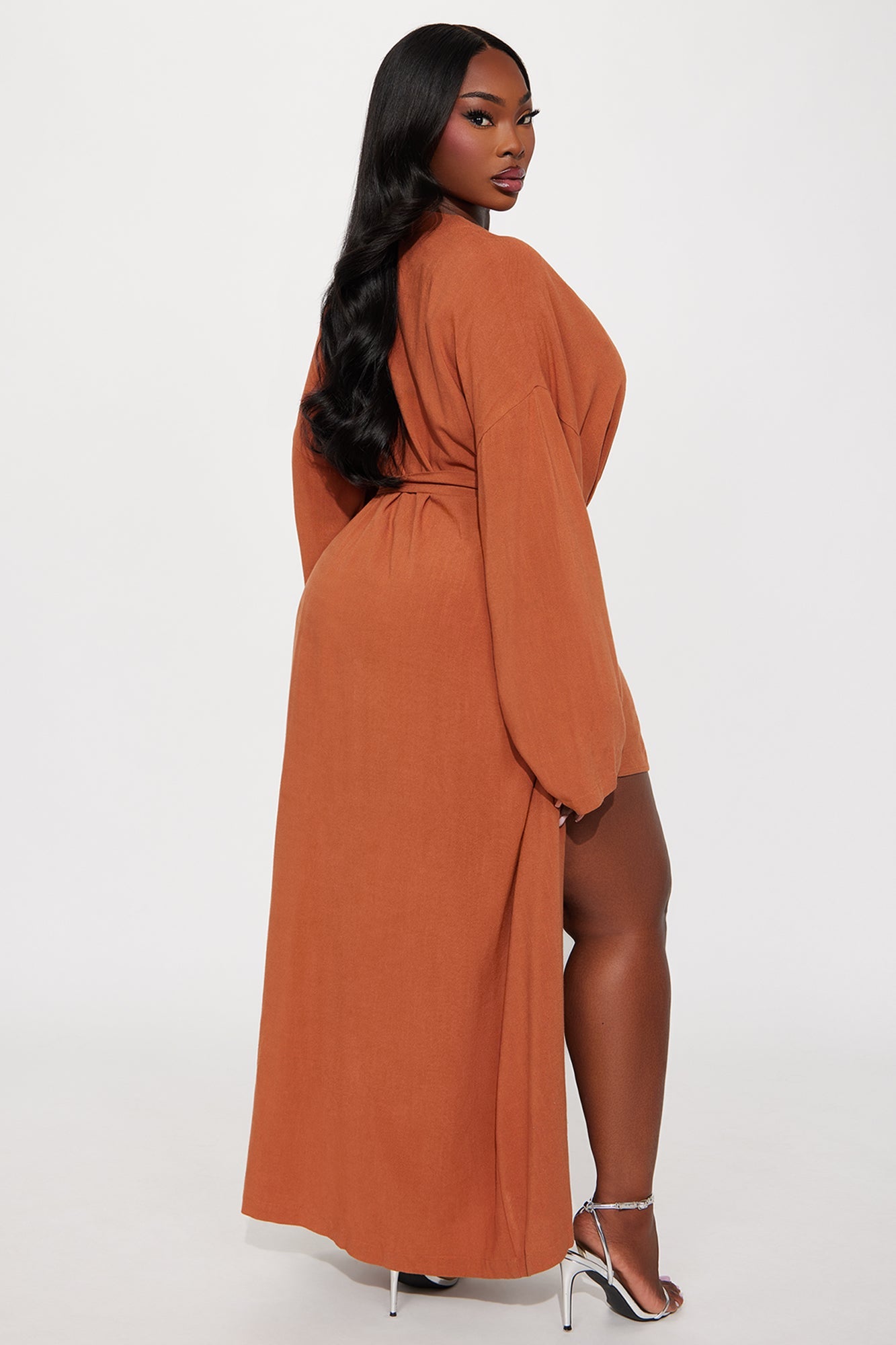 Vacay Vibe Linen Mini Dress Set - Camel