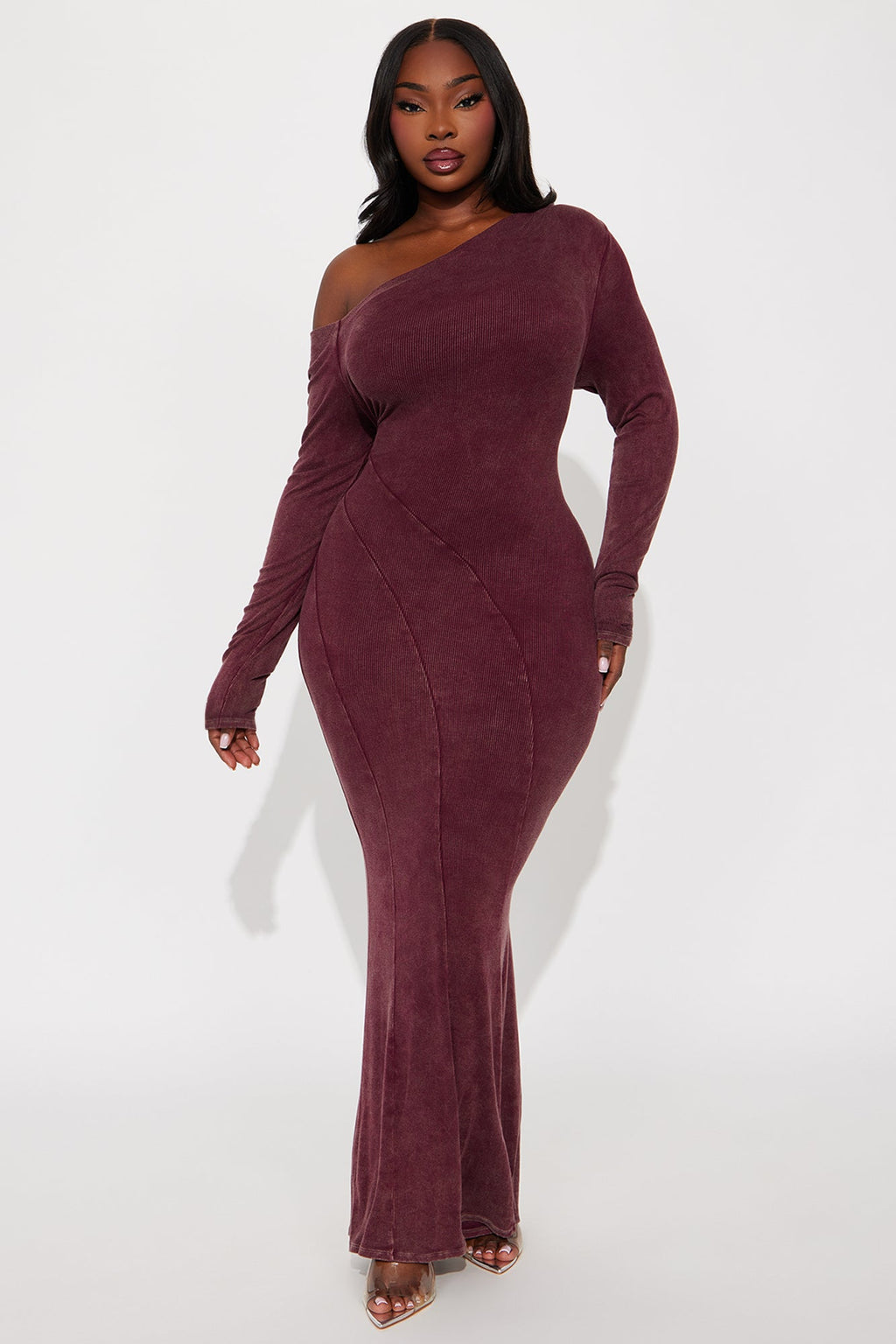 Zadie Ribbed Maxi Dress - Plum