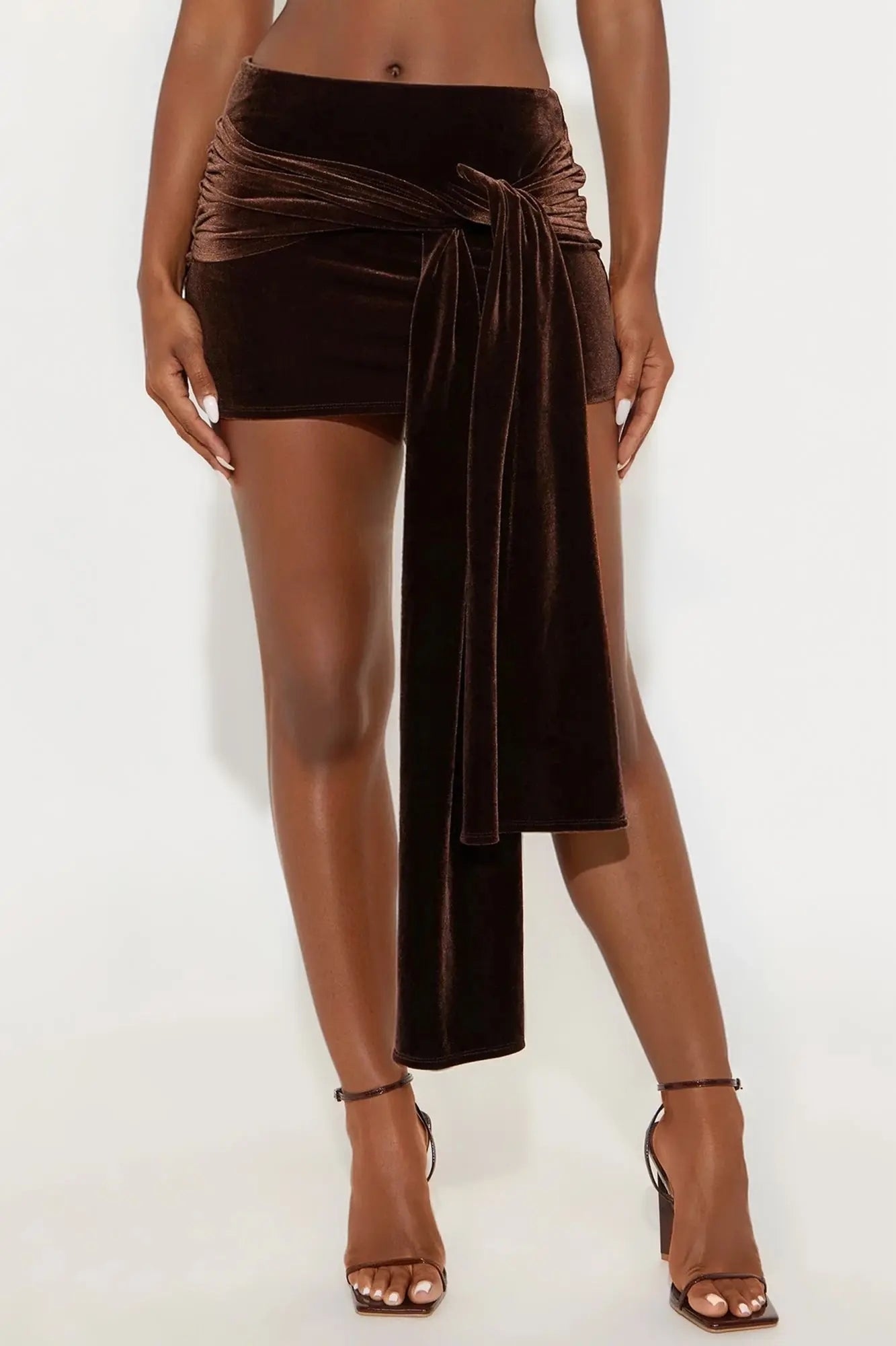 A Velvet Affair Micro Mini Skirt - Chocolate 