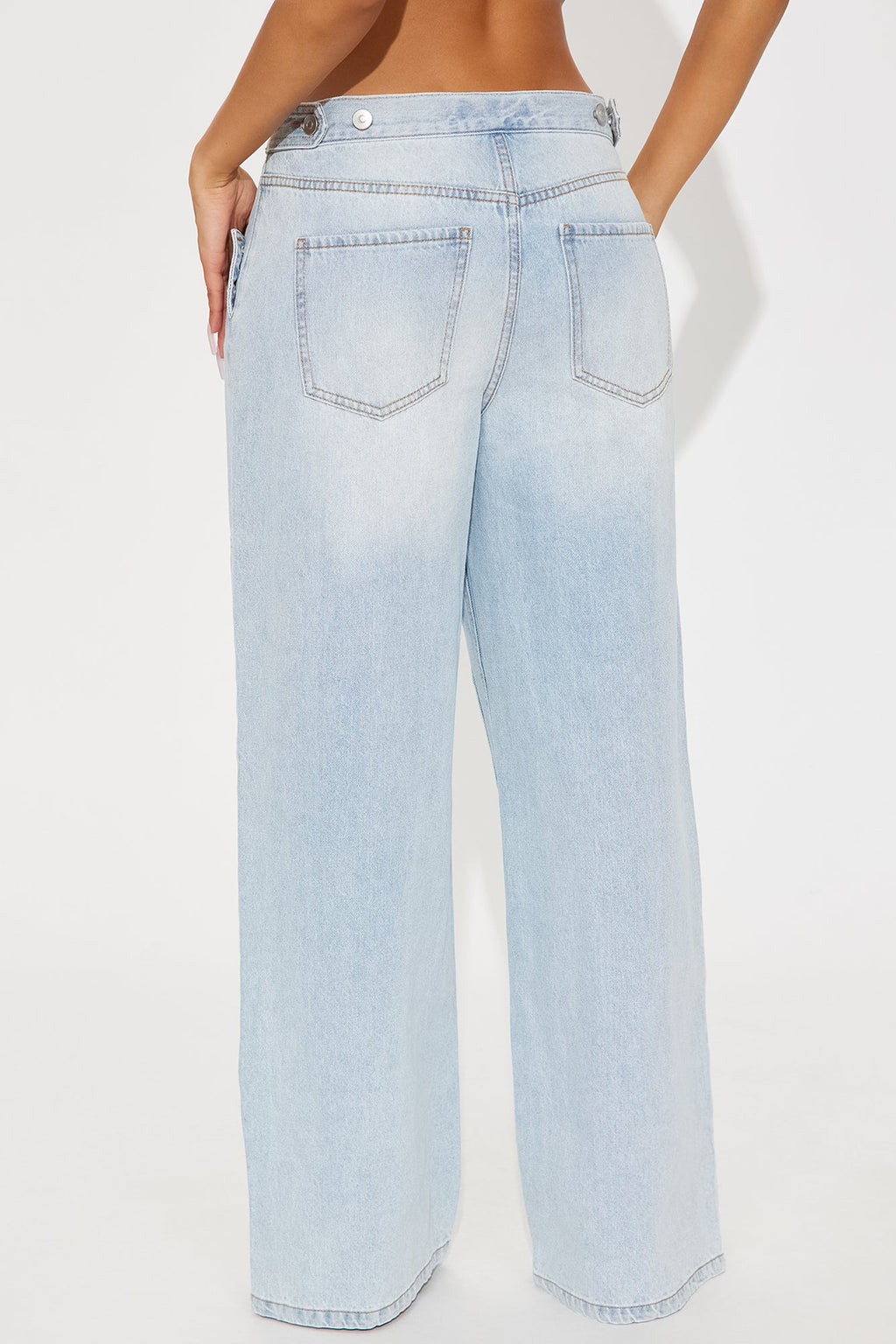 Daybreak Utility Baggy Jeans - Light Wash