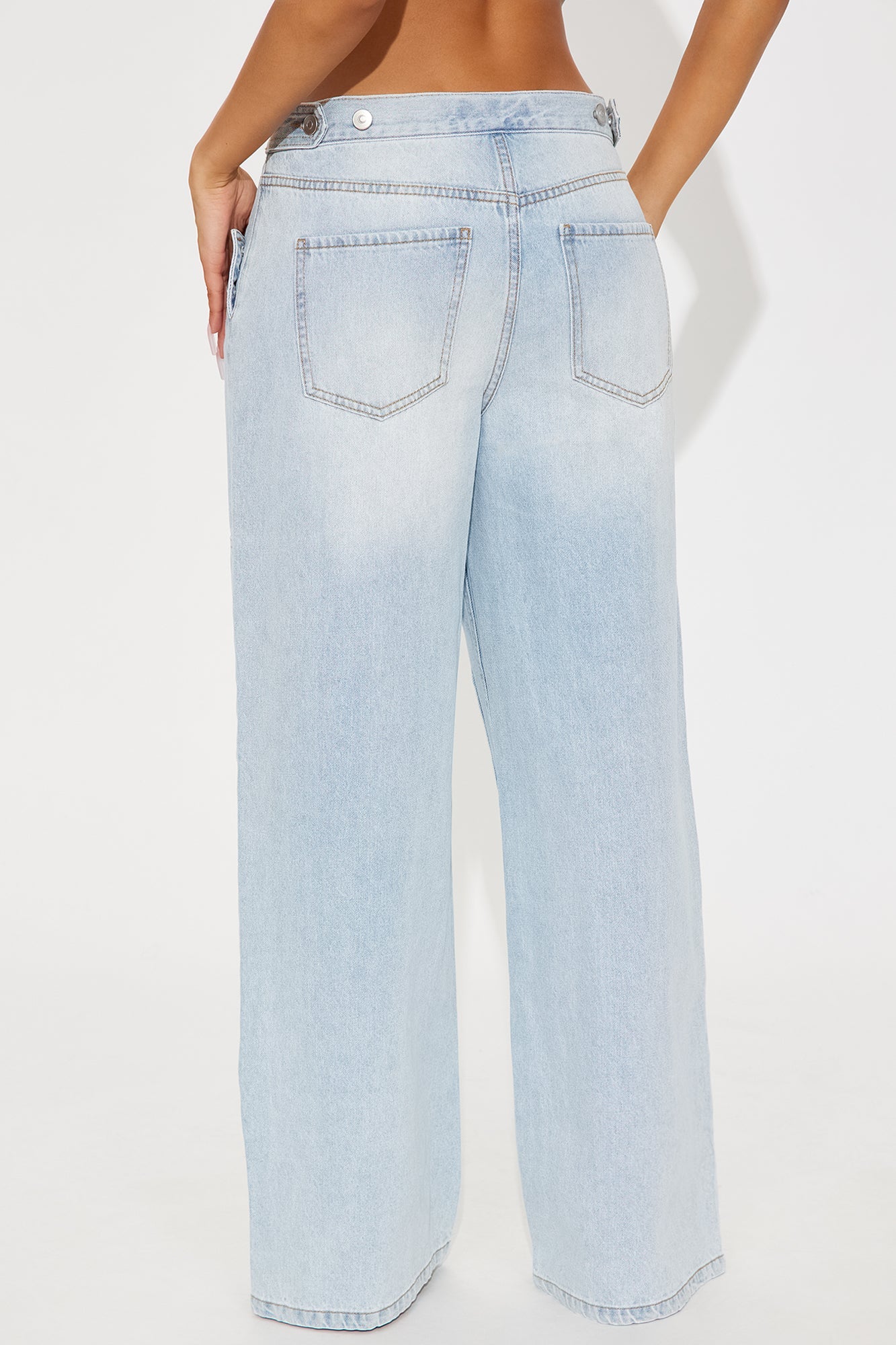 Daybreak Utility Baggy Jeans - Light Wash