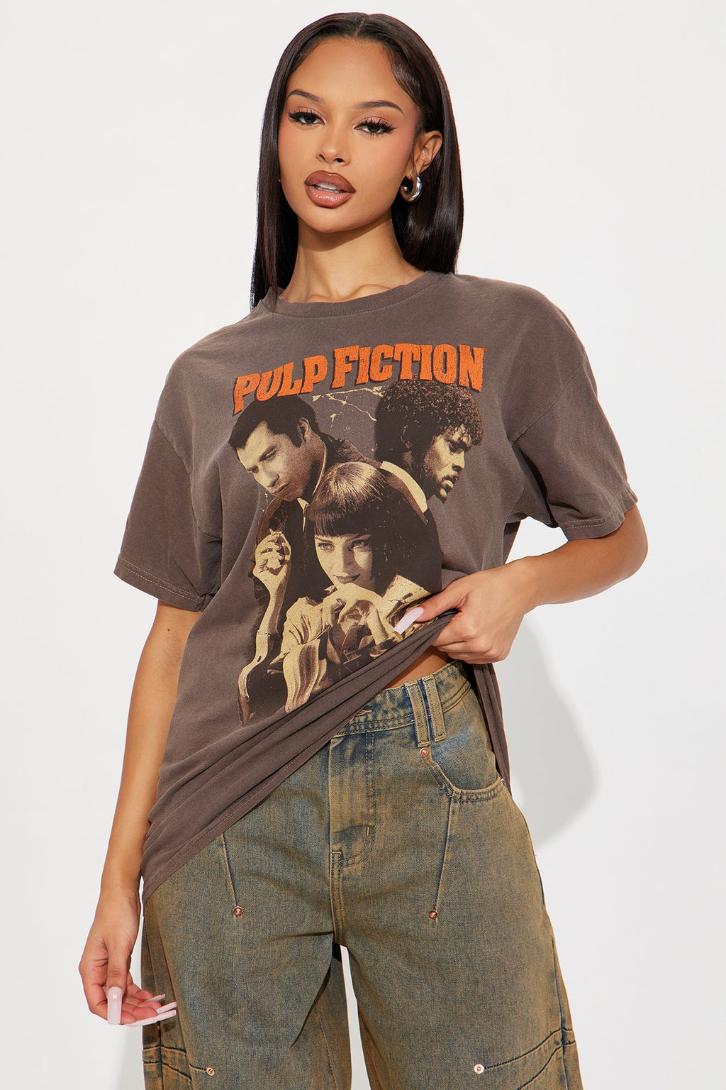 Pulp Fiction Character Washed Tee - Grey