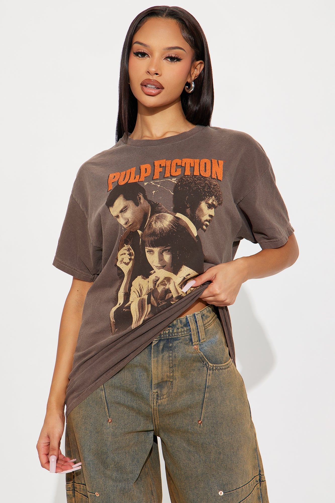 Pulp Fiction Character Washed Tee - Grey