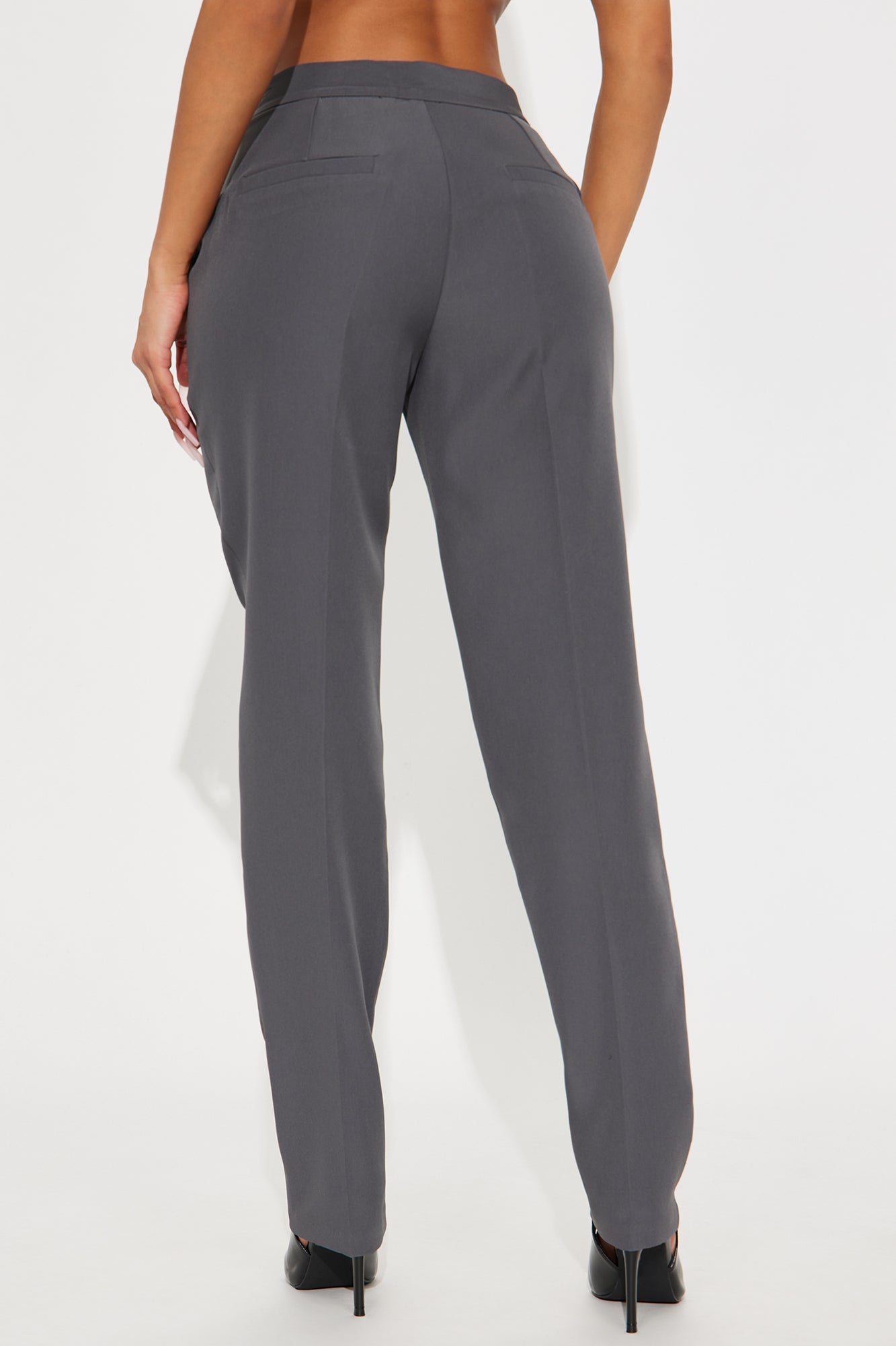 Nikki Skinny Leg Trouser Pant 30″ - Charcoal