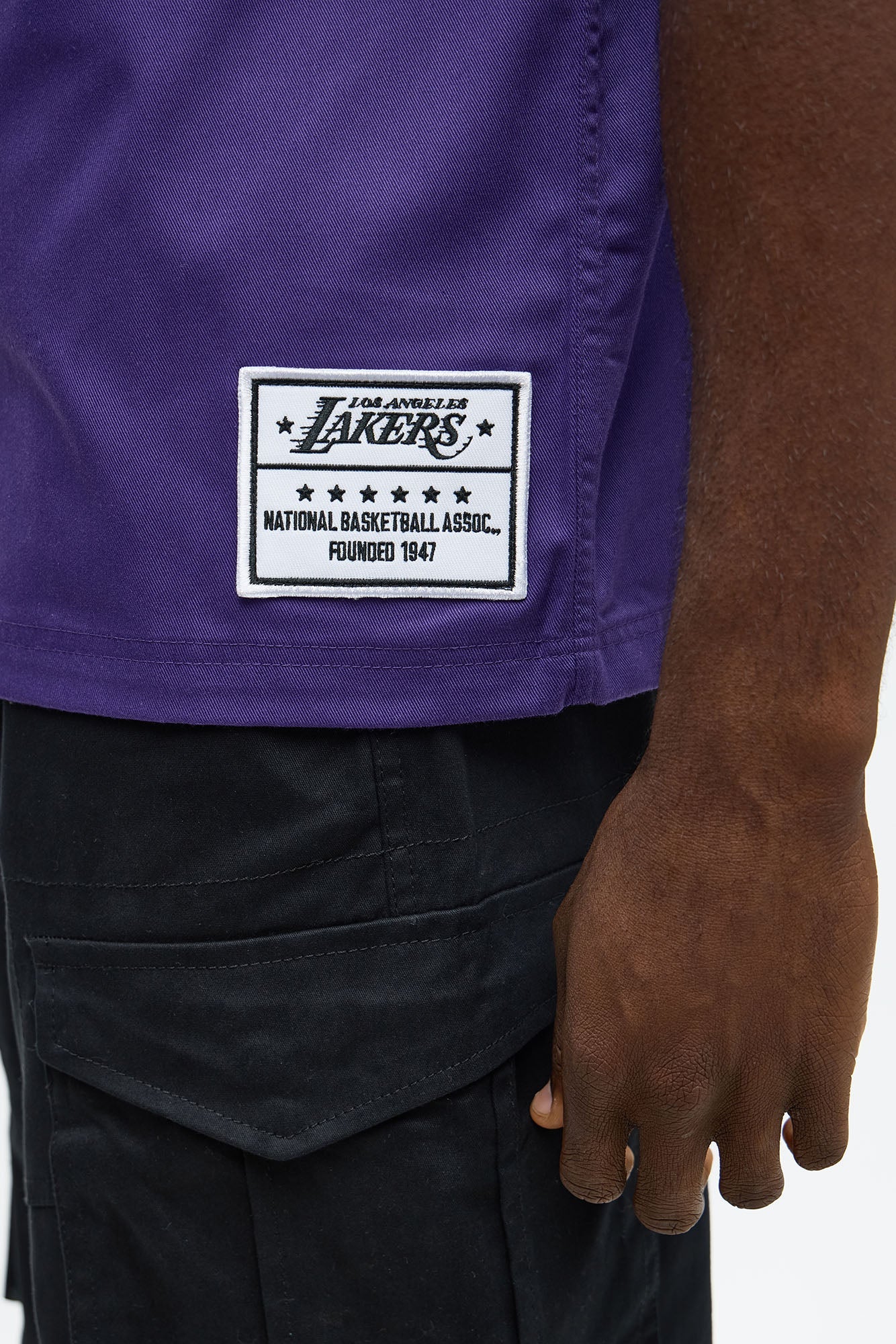 Lakers Regular Fit Button Up Shirt - Purple