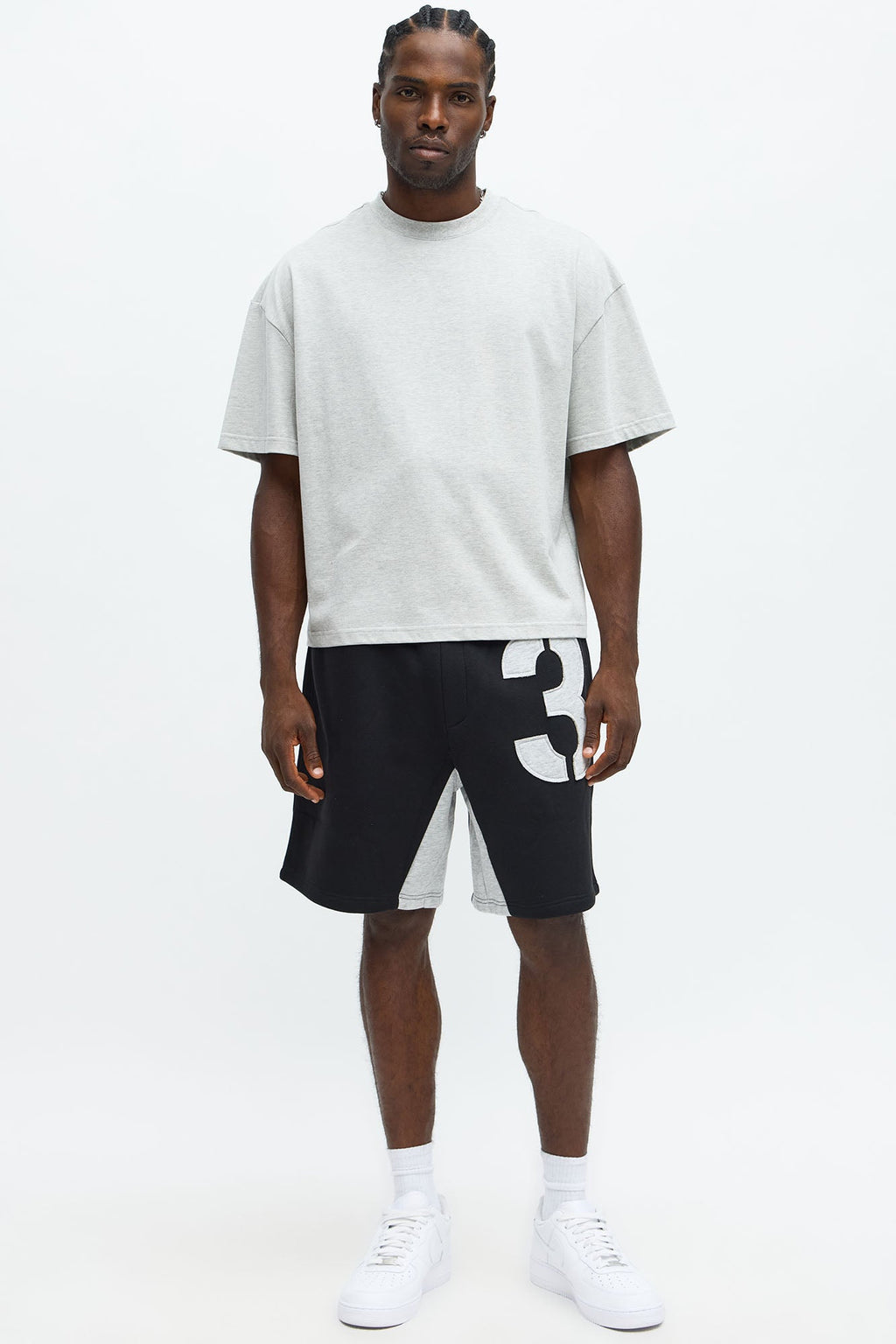 Tyson Relaxed Number 3 Shorts - Black/combo