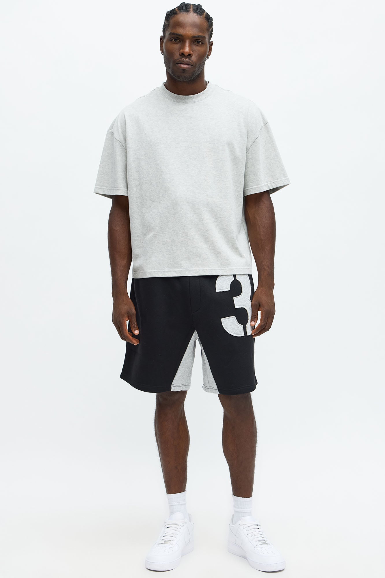 Tyson Relaxed Number 3 Shorts - Black/combo