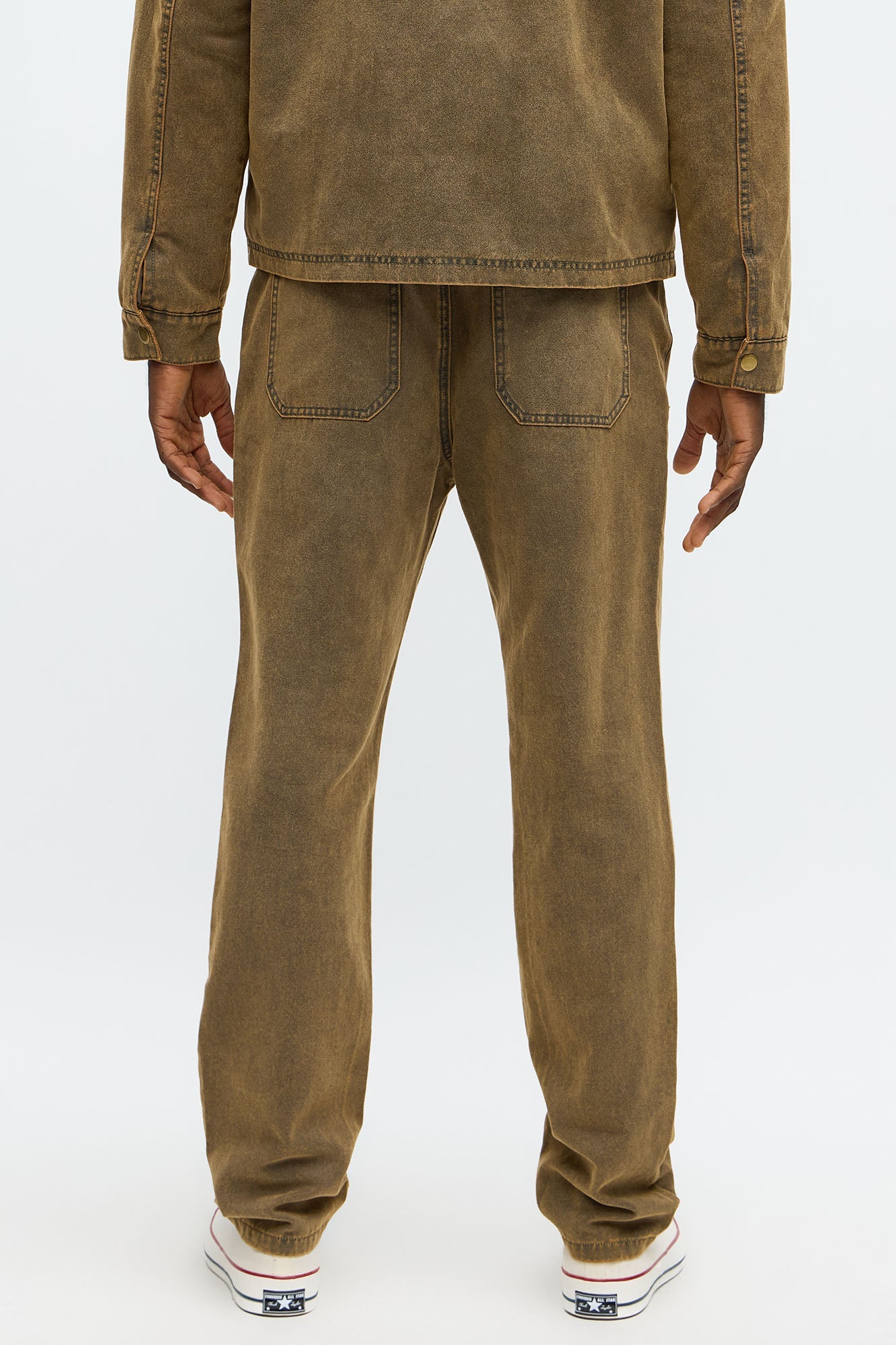 Slim Flocked Up Pant - Brown/combo