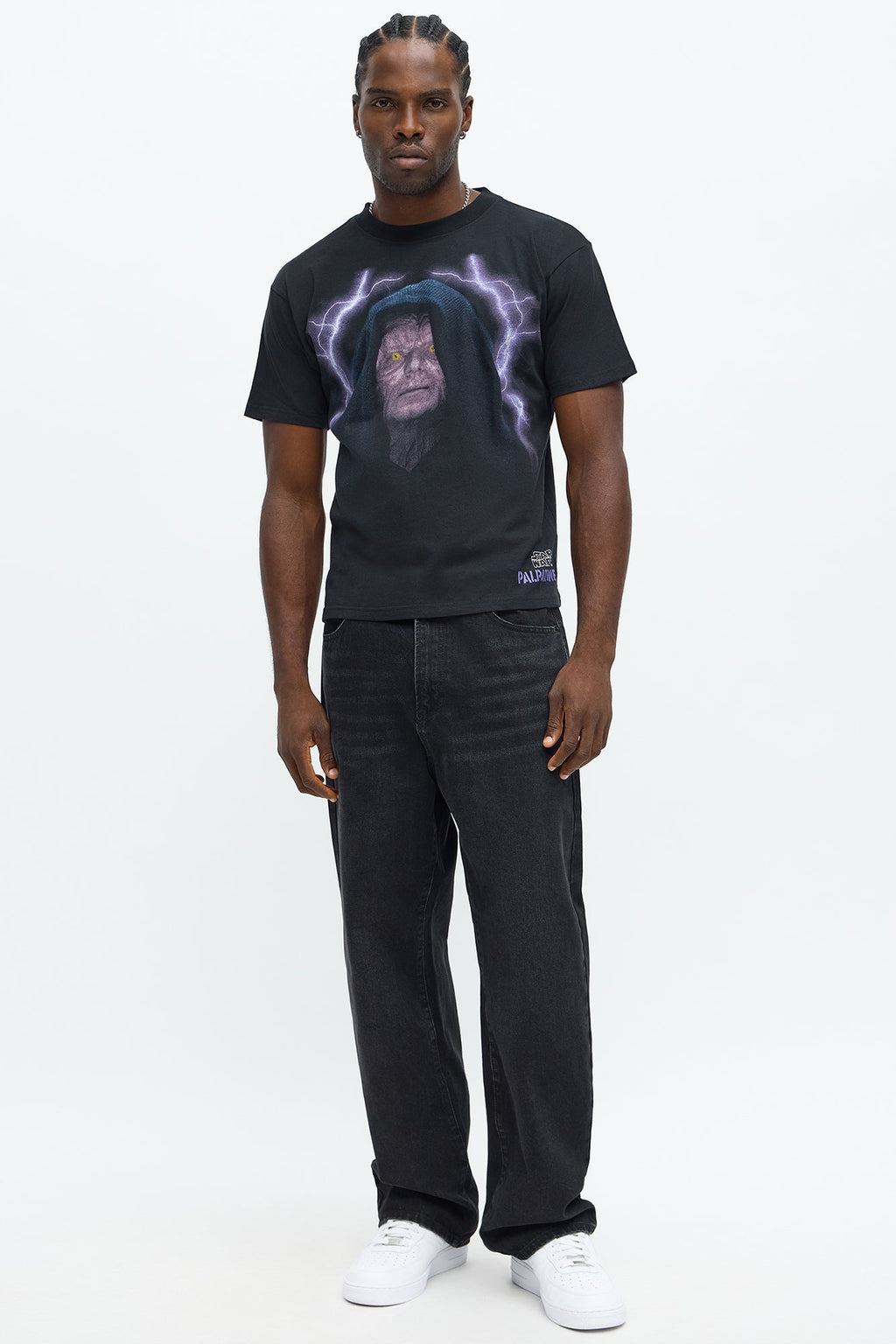 Star Wars All Hail Palpatine Oversized Short Sleeve Tee - Black