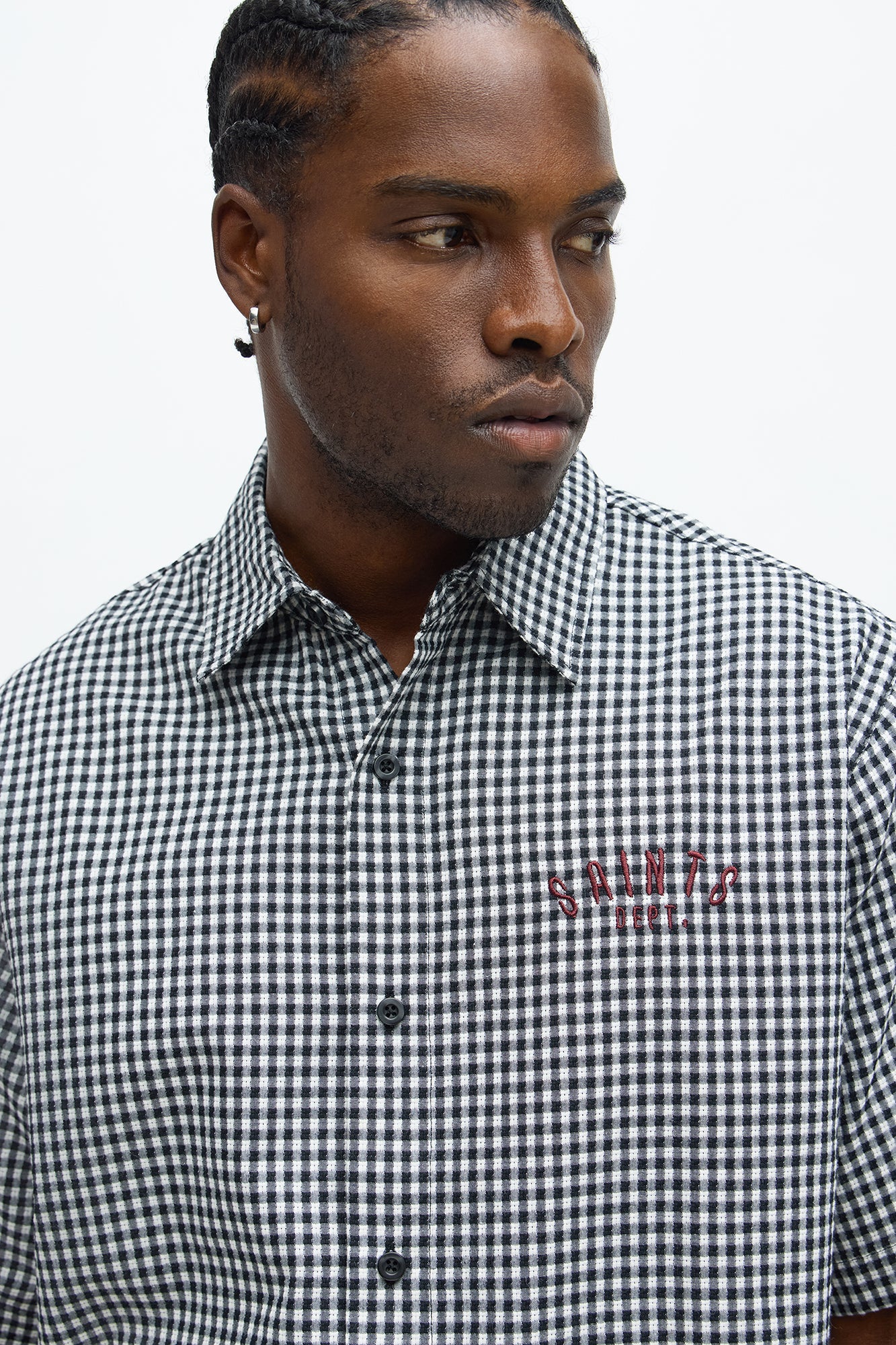 Saints Motorcycle Button Up Shirt - Black