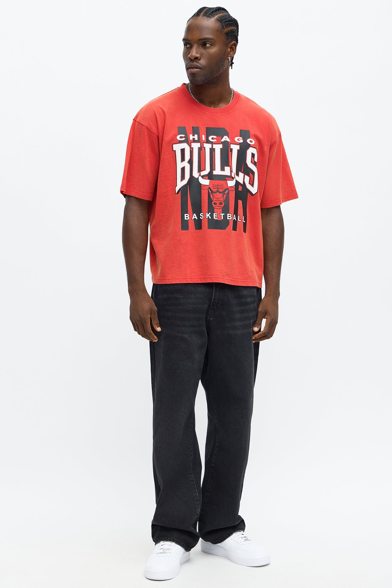 Bulls Oversized Short Sleeve Tee - Red