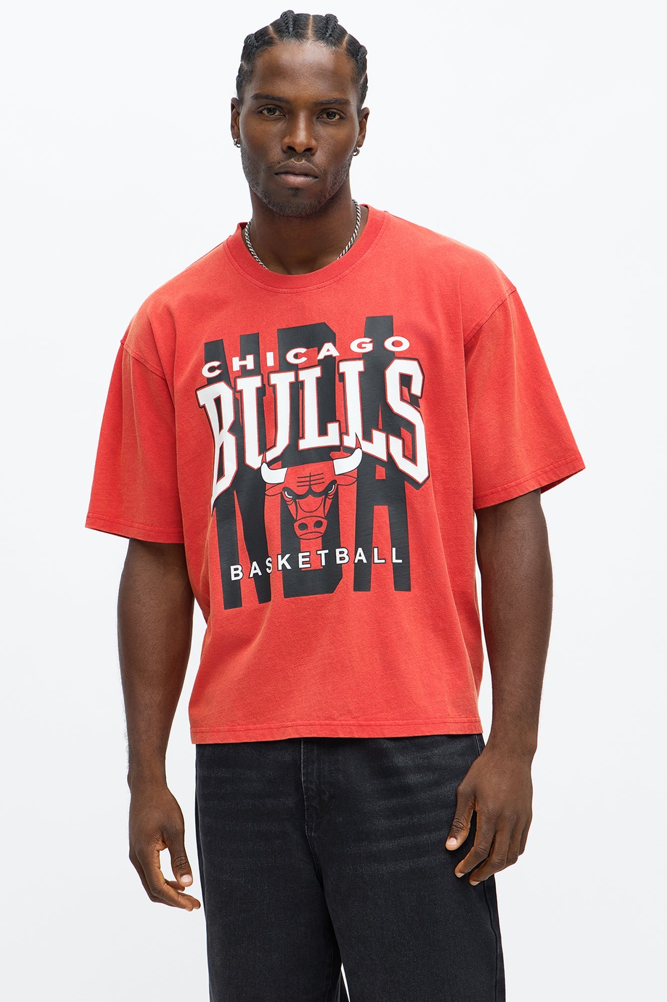 Bulls Oversized Short Sleeve Tee - Red