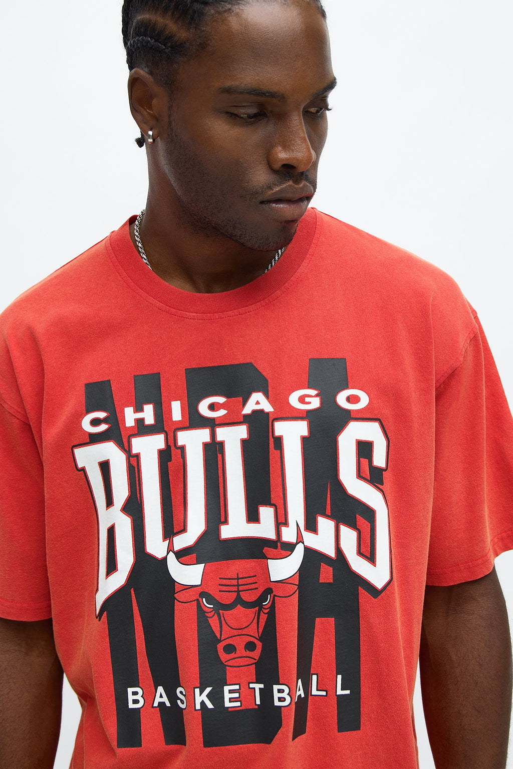 Bulls Oversized Short Sleeve Tee - Red