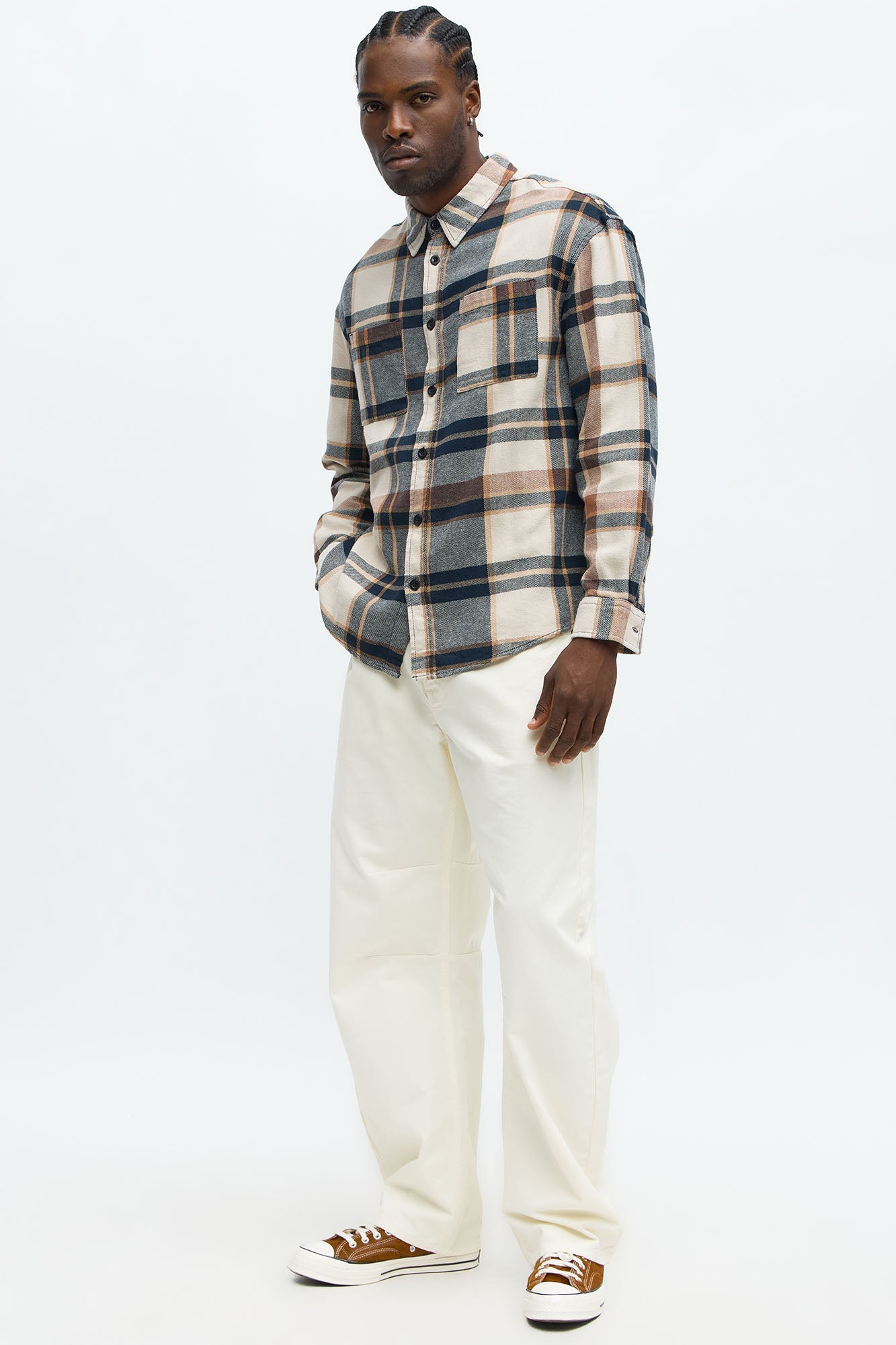 Wallace Plaid Flannel Shirt - Multi Color