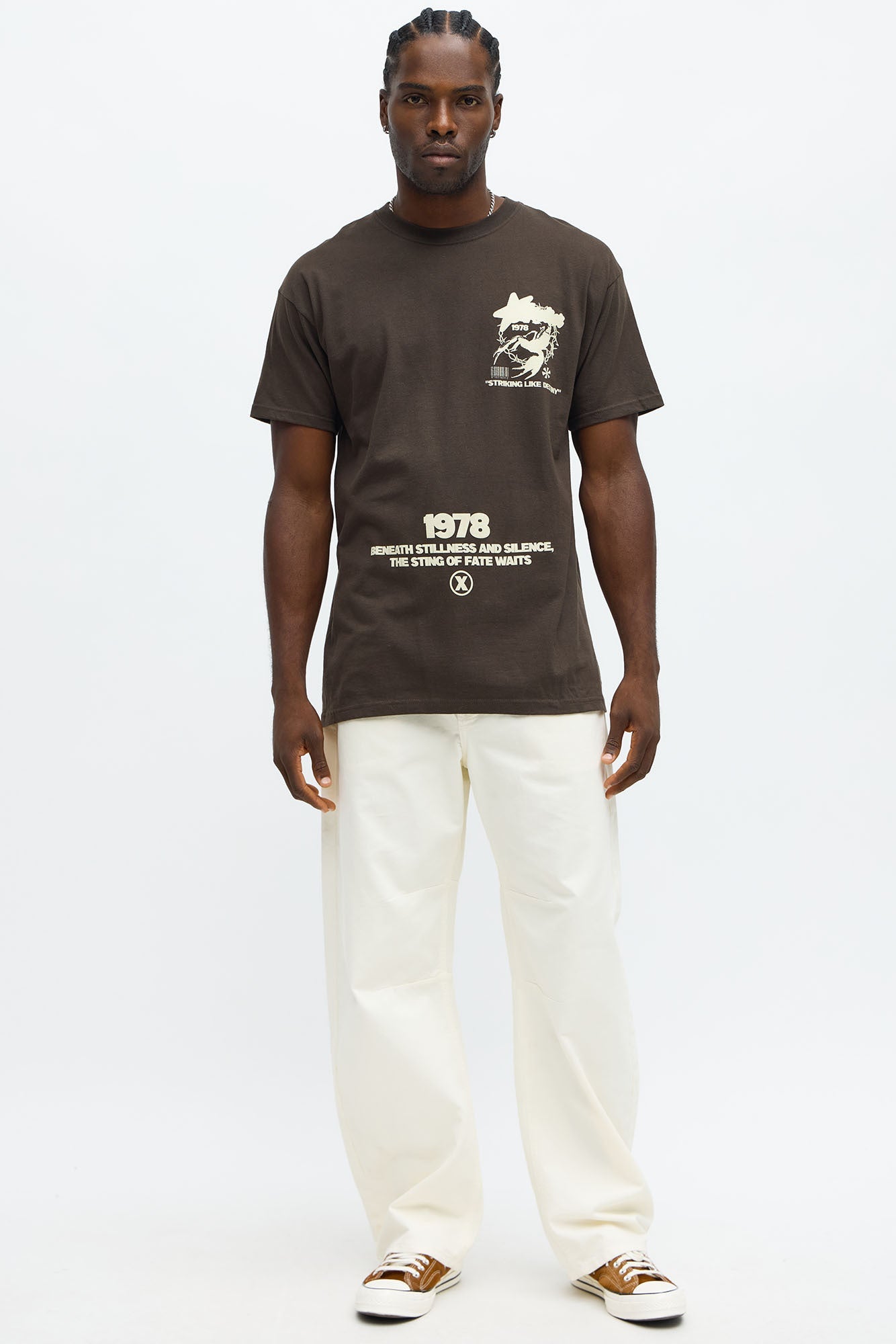 Striking Like Destiny Short Sleeve Tee - Brown