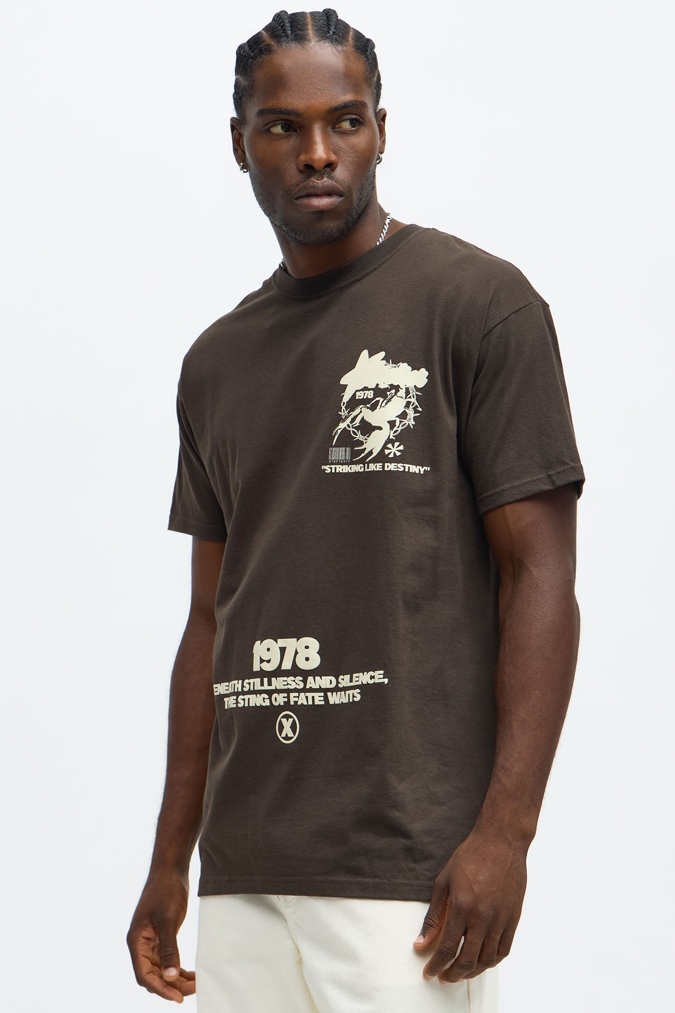 Striking Like Destiny Short Sleeve Tee - Brown