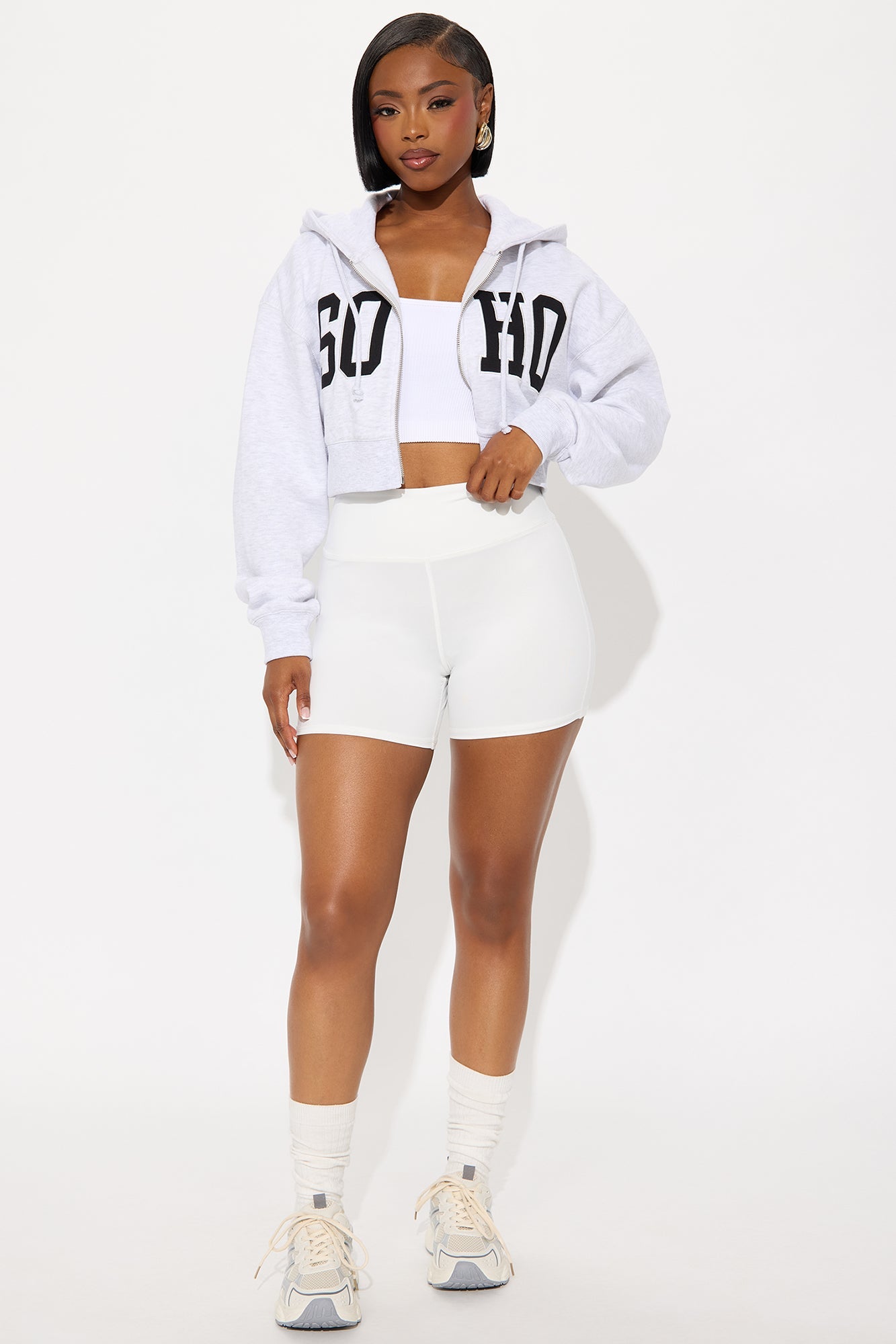 Smooth Biker Short - White