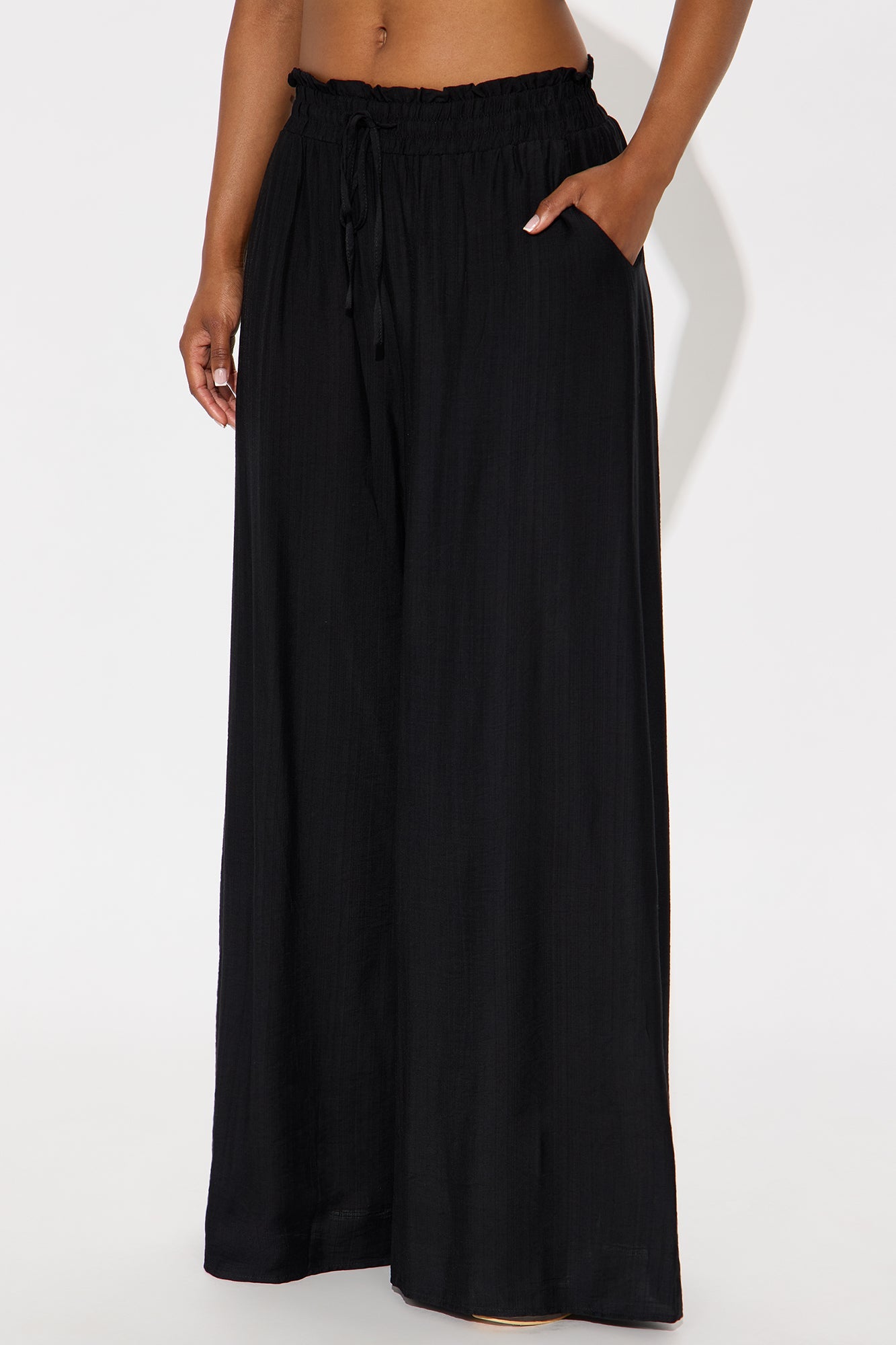 Meet At Sunset Wide Leg Pant - Black