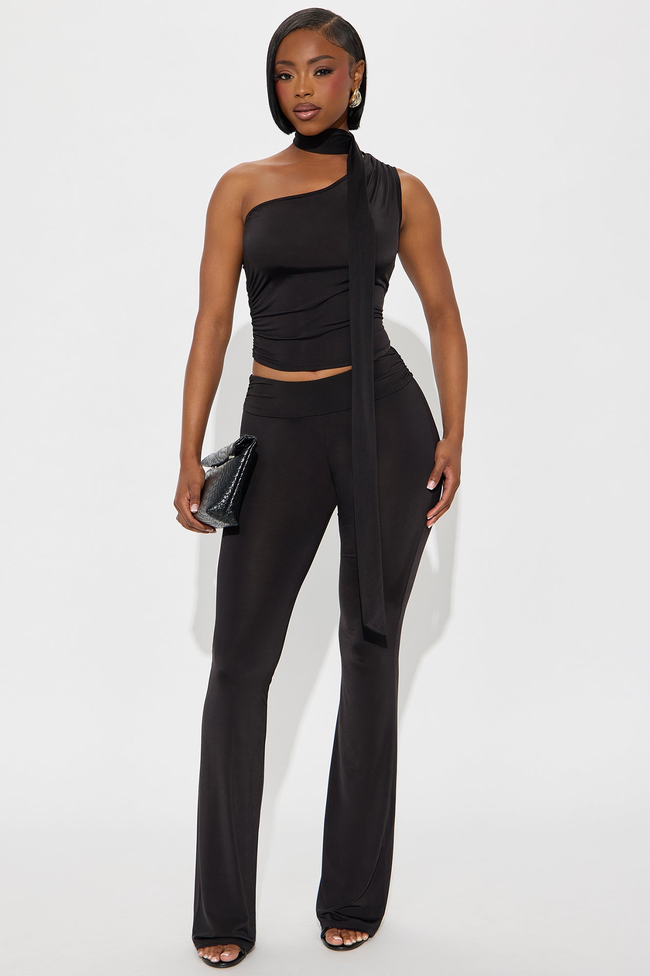 Alaina 3 Piece Pant Set - Black