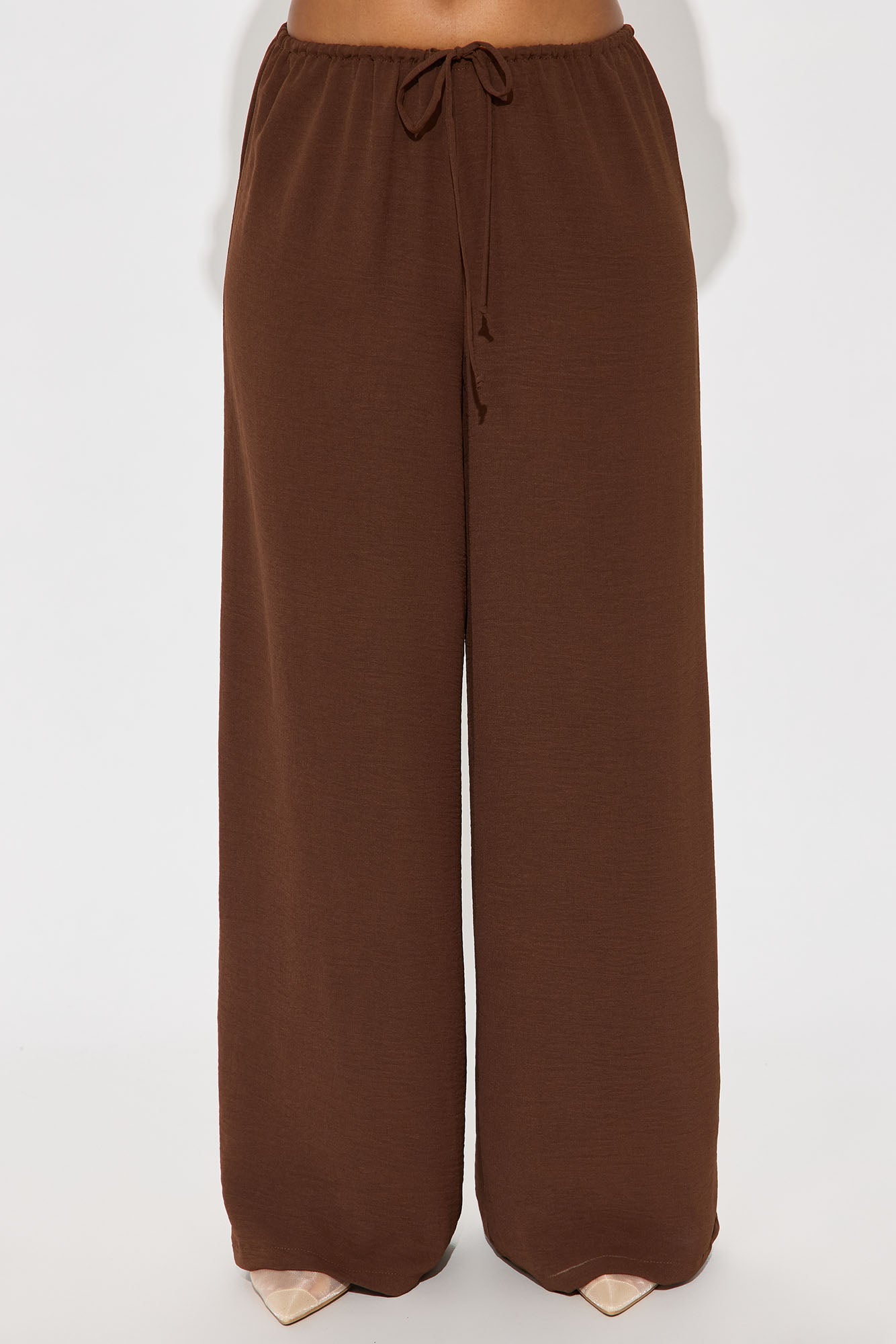 Running Errands Wide Leg Pant 32″ - Brown