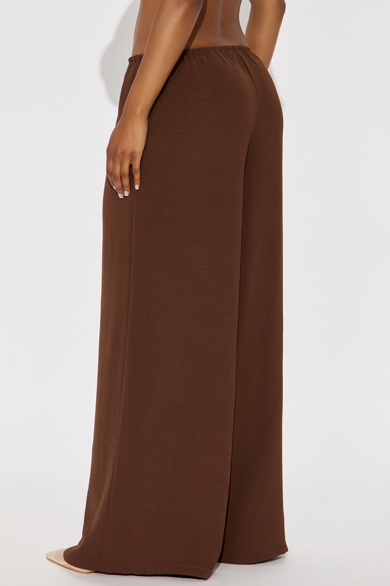 Running Errands Wide Leg Pant 32″ - Brown