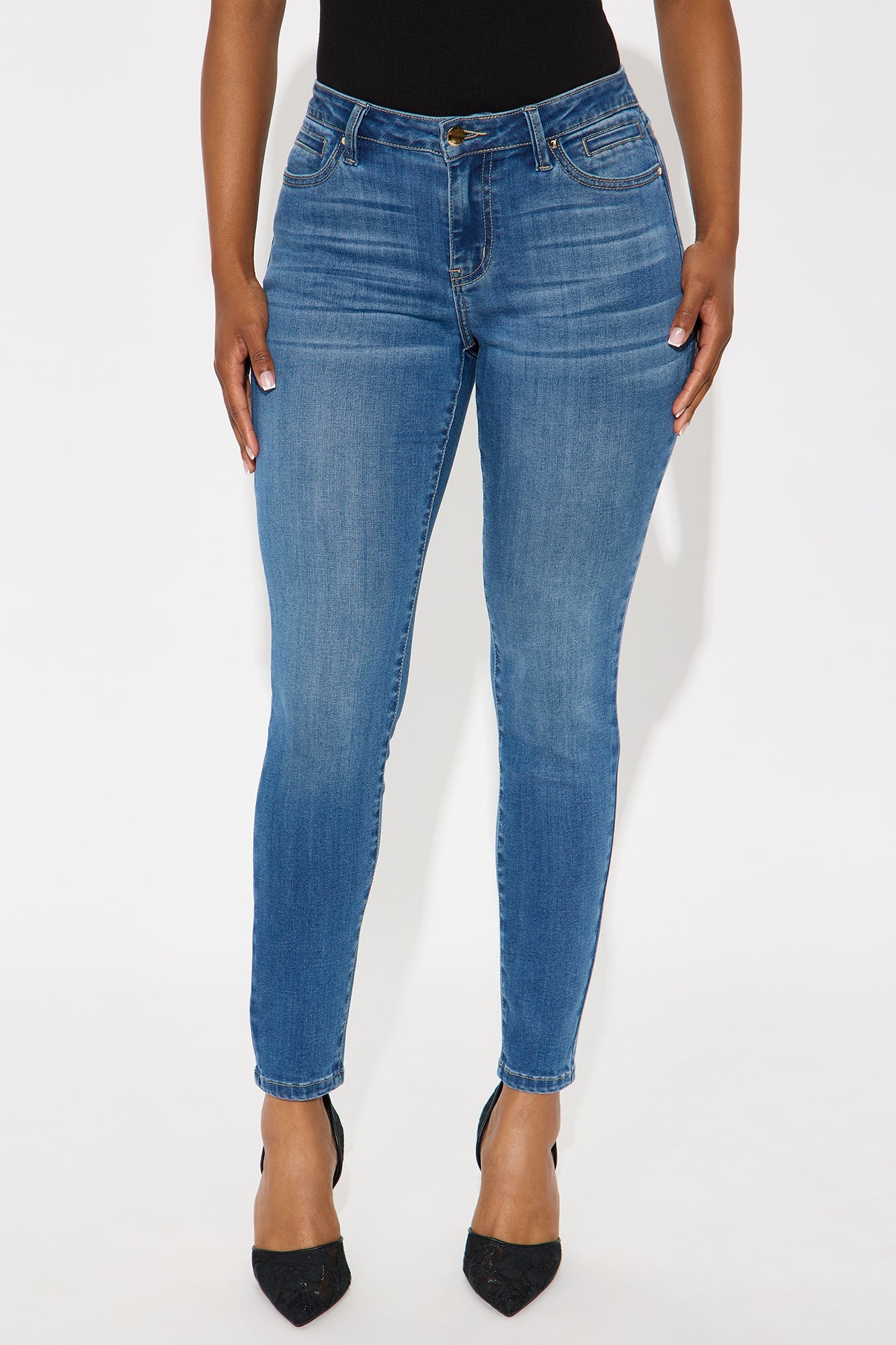 Do My Best Premium Skinny Jeans - Medium Wash