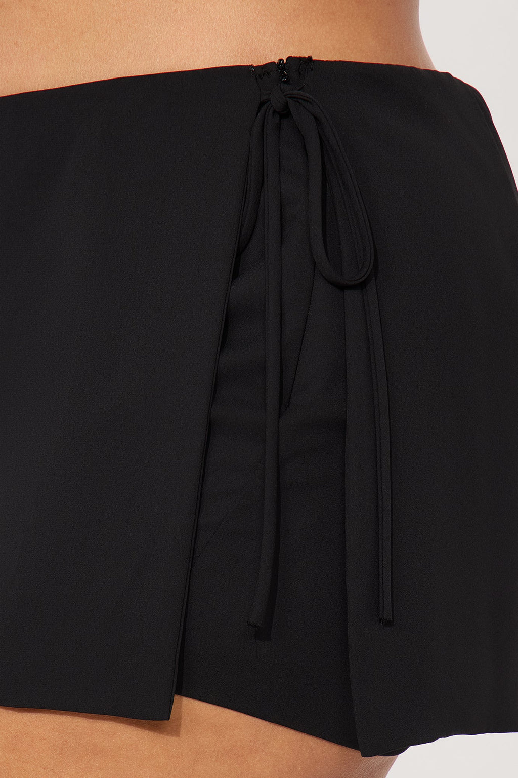 Forever Yours Crepe Peekaboo Skort - Black