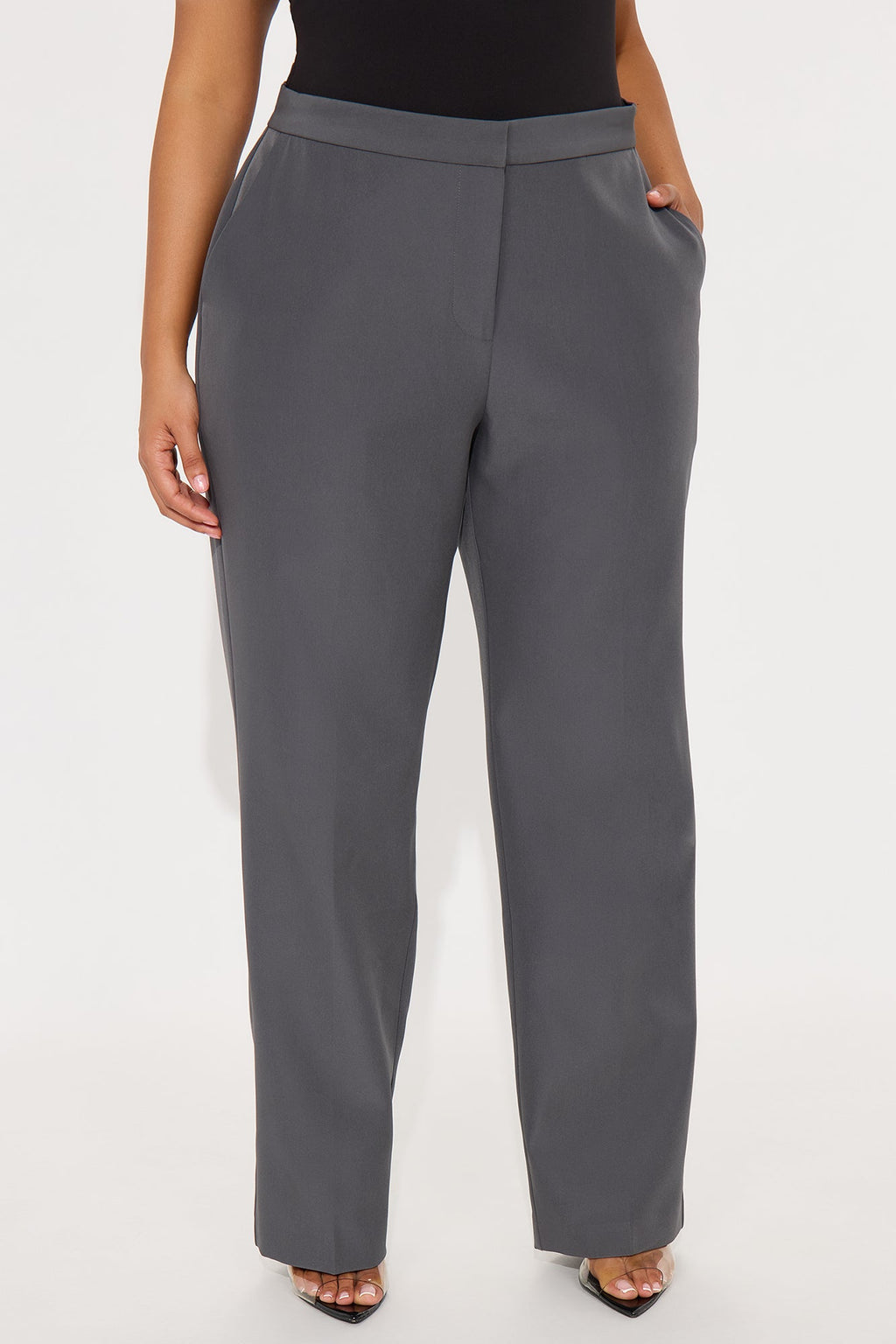 Nikki Skinny Leg Trouser Pant 30″ - Charcoal