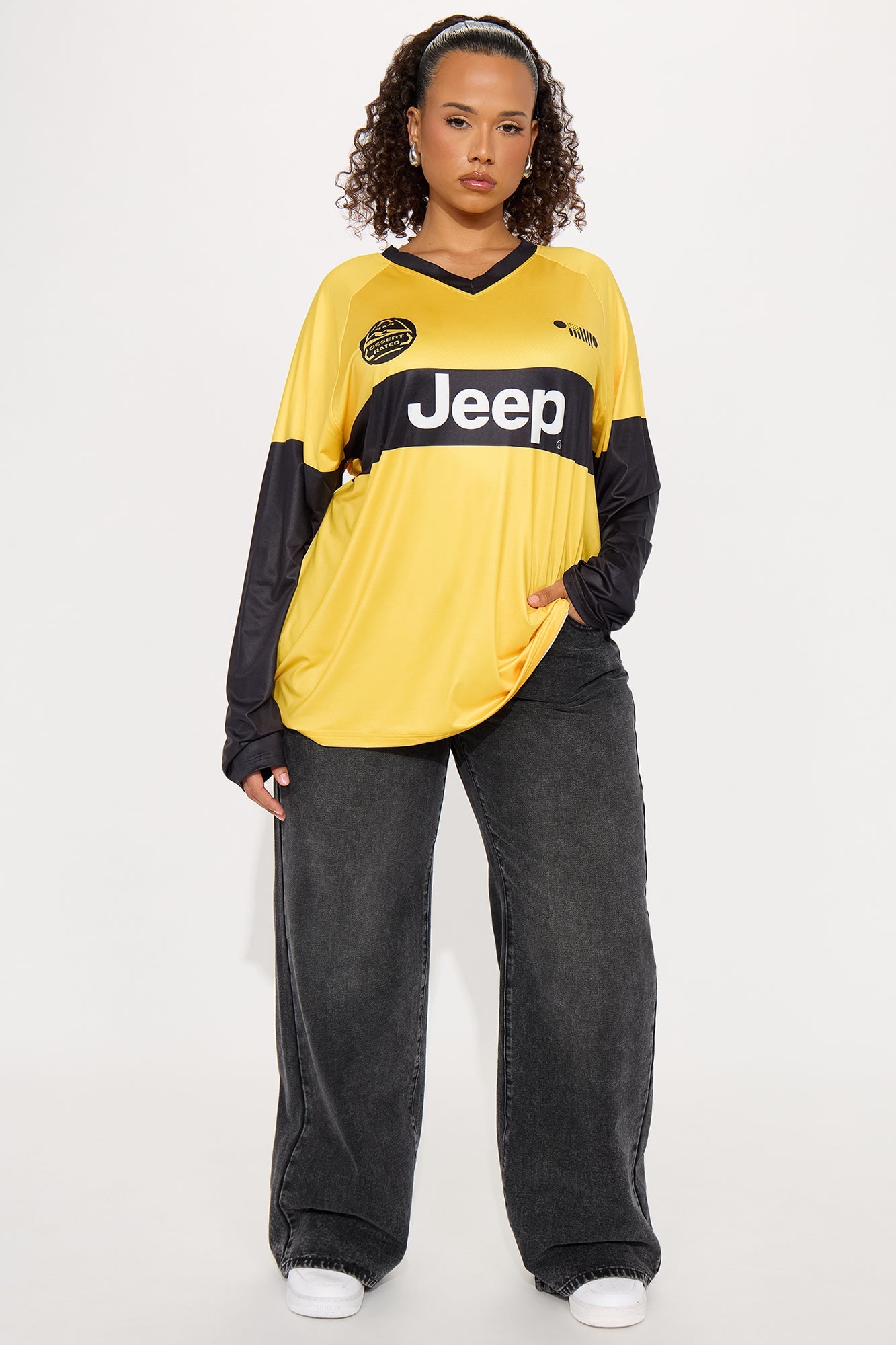 Jeep Wrangler Long Sleeve Jersey  - Black/Yellow