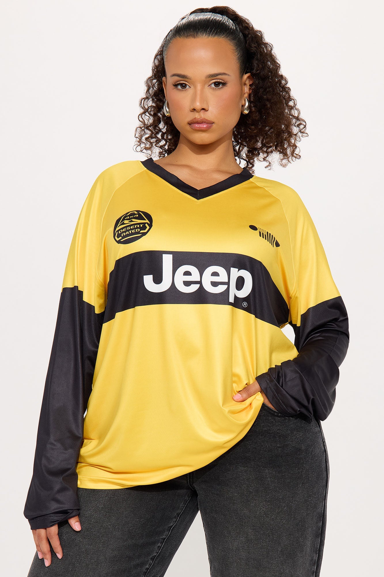 Jeep Wrangler Long Sleeve Jersey  - Black/Yellow