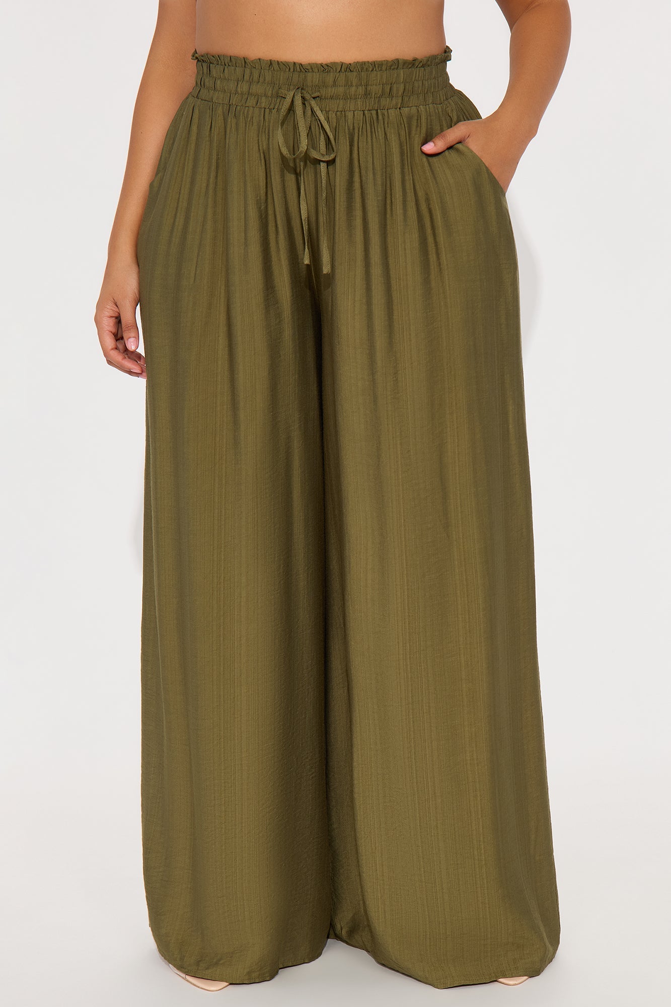 Meet At Sunset Wide Leg Pant - Olive