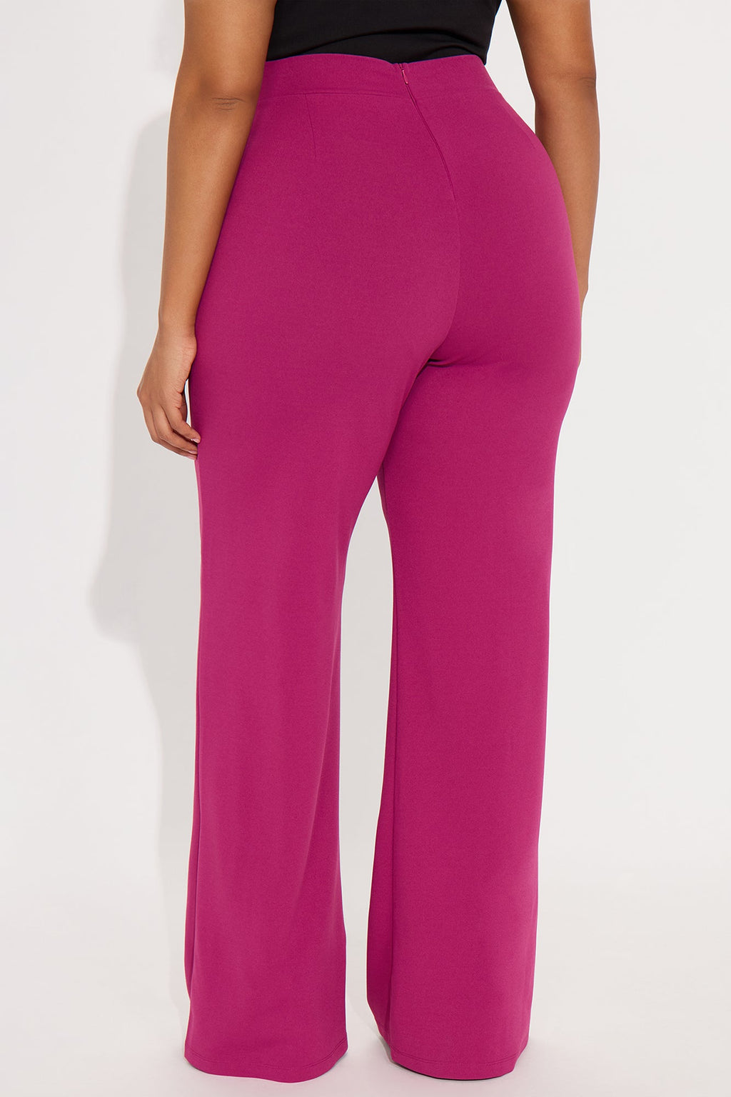 Call It Even Wide Leg Dress Pants - Raspberry