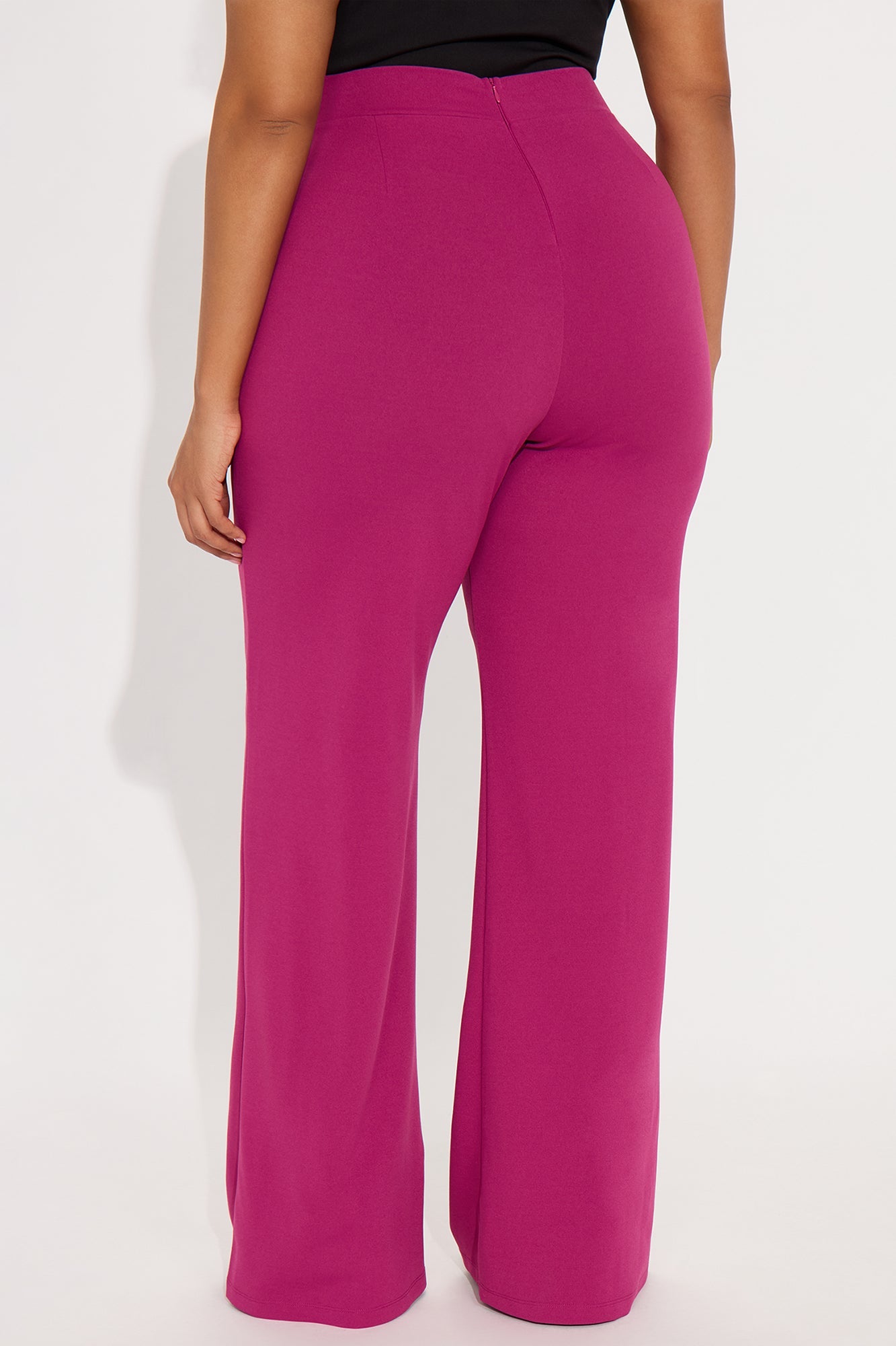 Call It Even Wide Leg Dress Pants - Raspberry