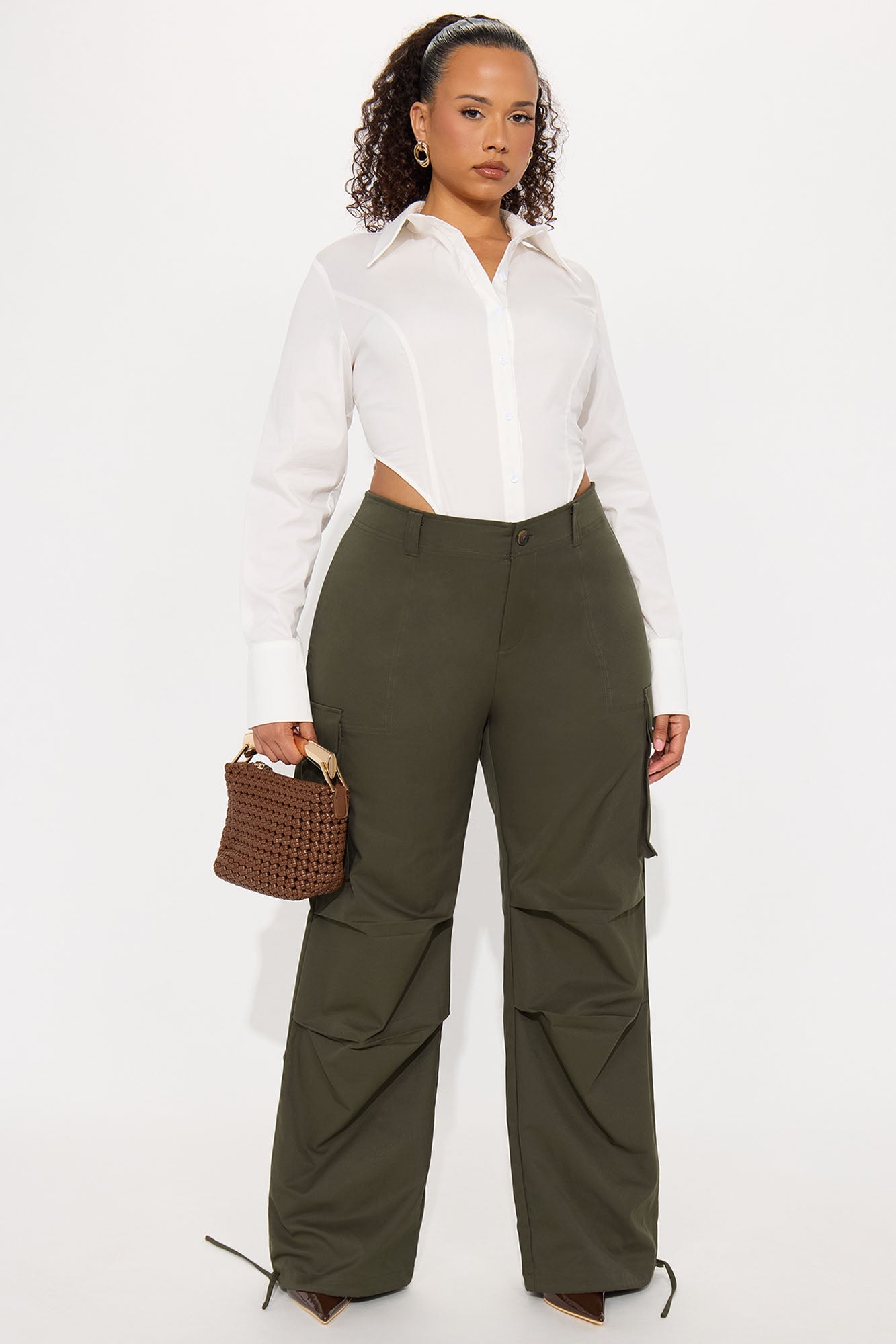 Break The Routine Cargo Jogger Pants - Dark Olive