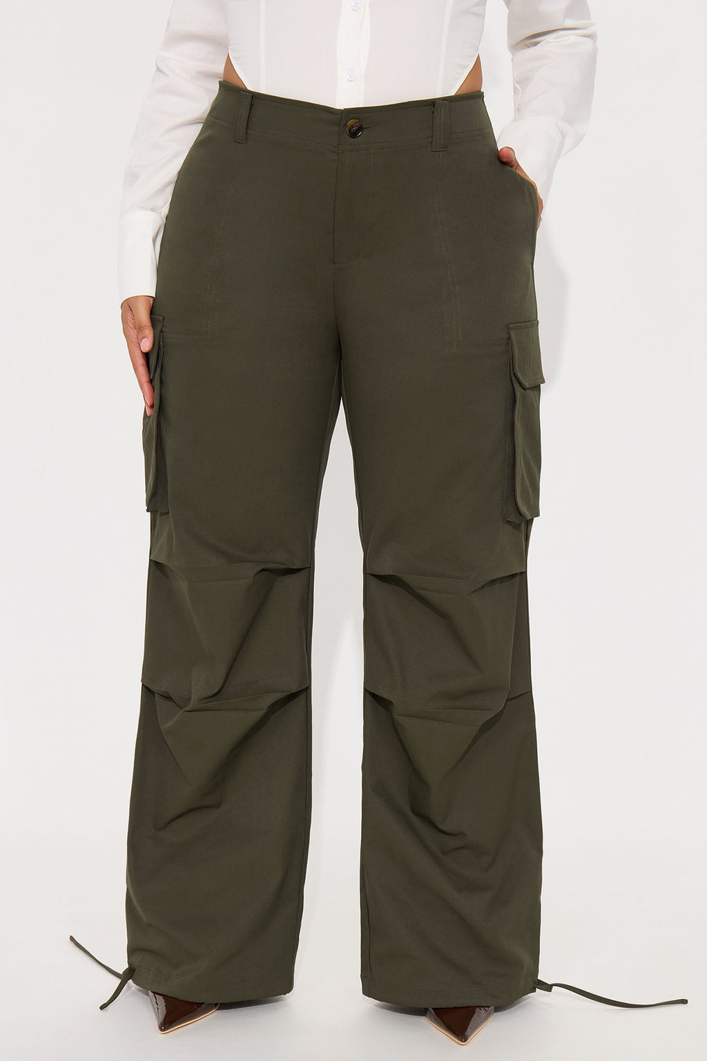 Break The Routine Cargo Jogger Pants - Dark Olive