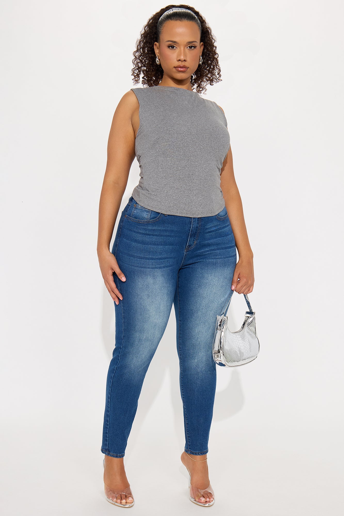 She's Fire Stretch Skinny Jeans - Medium Wash