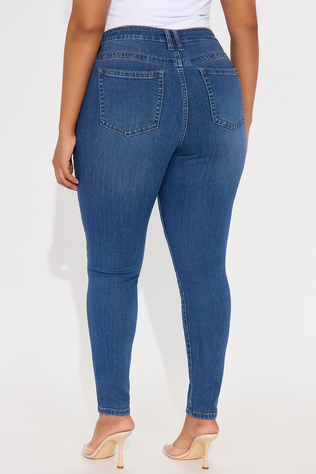 Something Better Mid Waist Skinny Jeans - Dark Wash