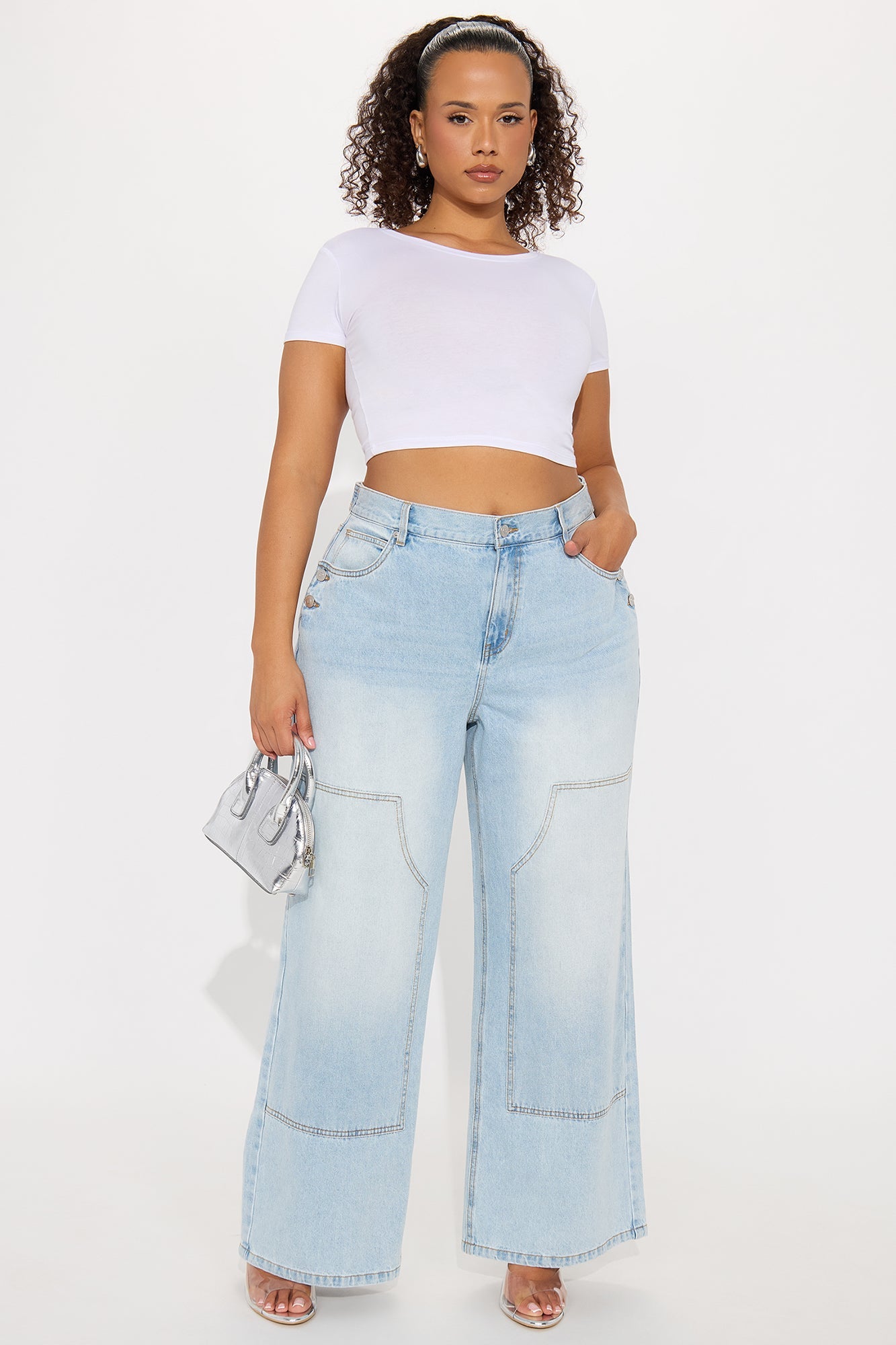 Daybreak Utility Baggy Jeans - Light Wash