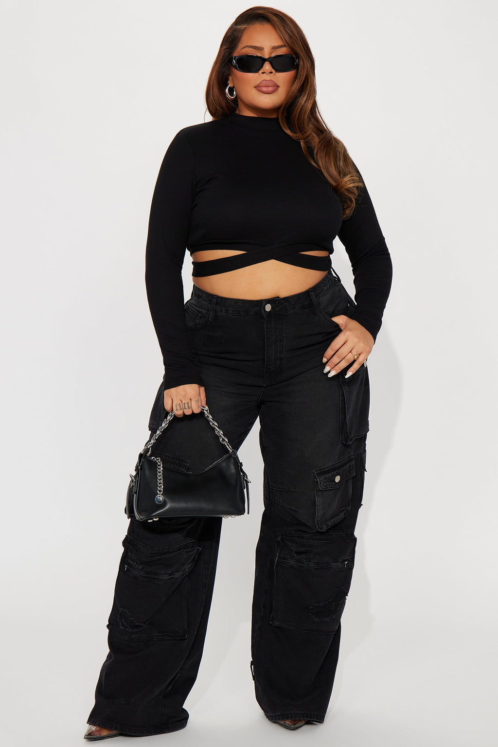 Perfect Timing Crop Top - Black