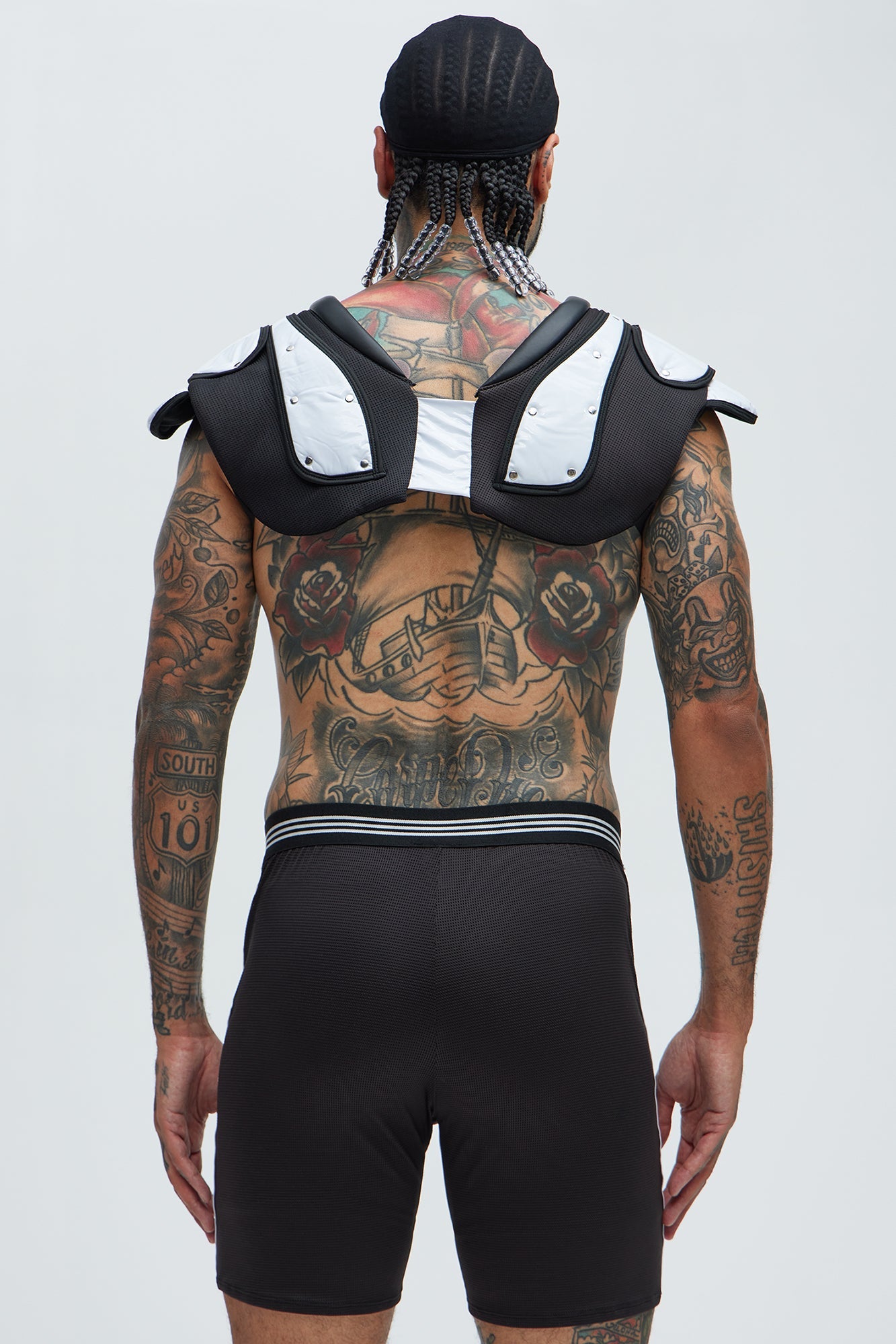 Touchdown Football Player Costume - Black/White