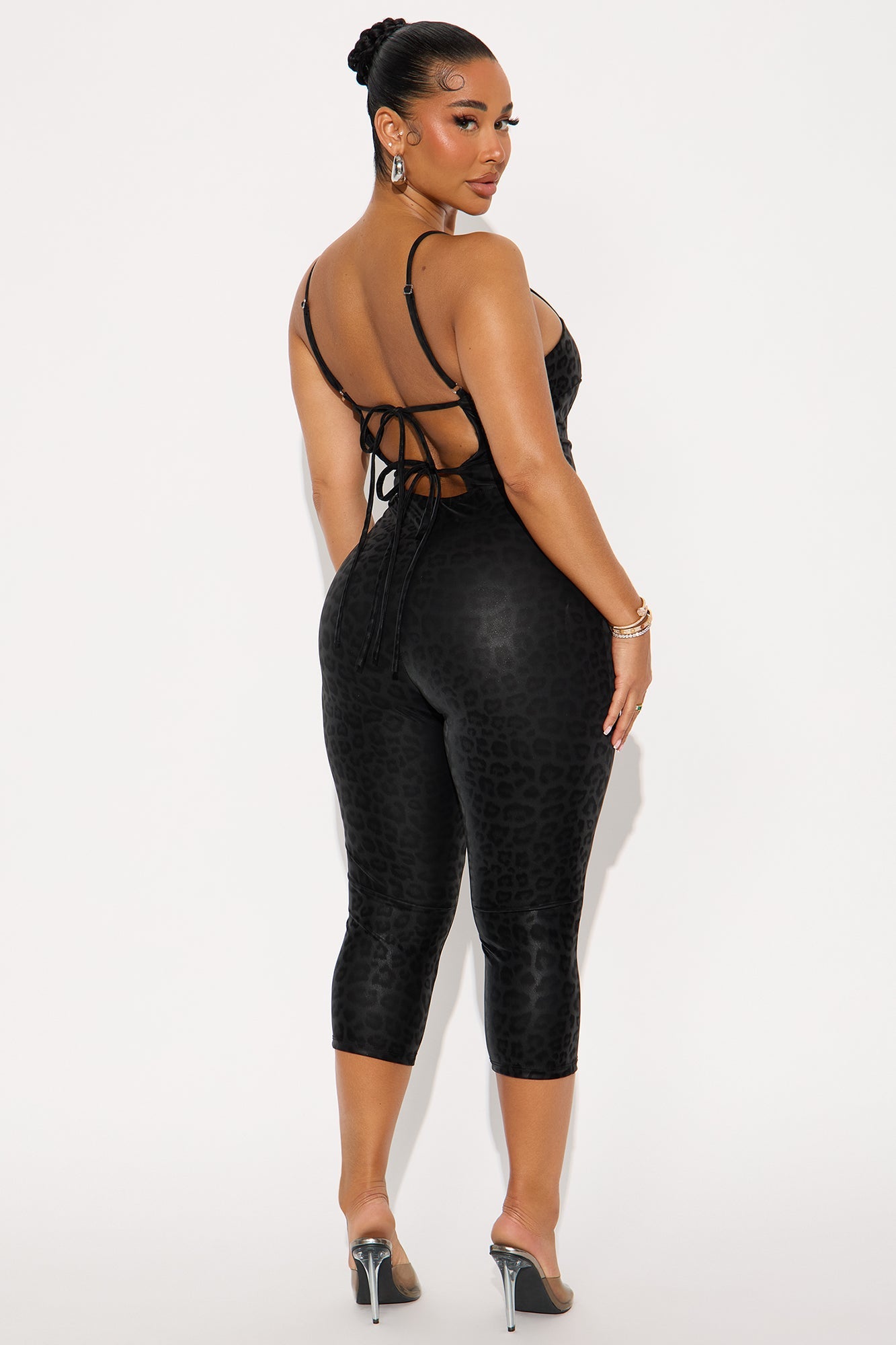 Main Attraction Capri Jumpsuit - Black
