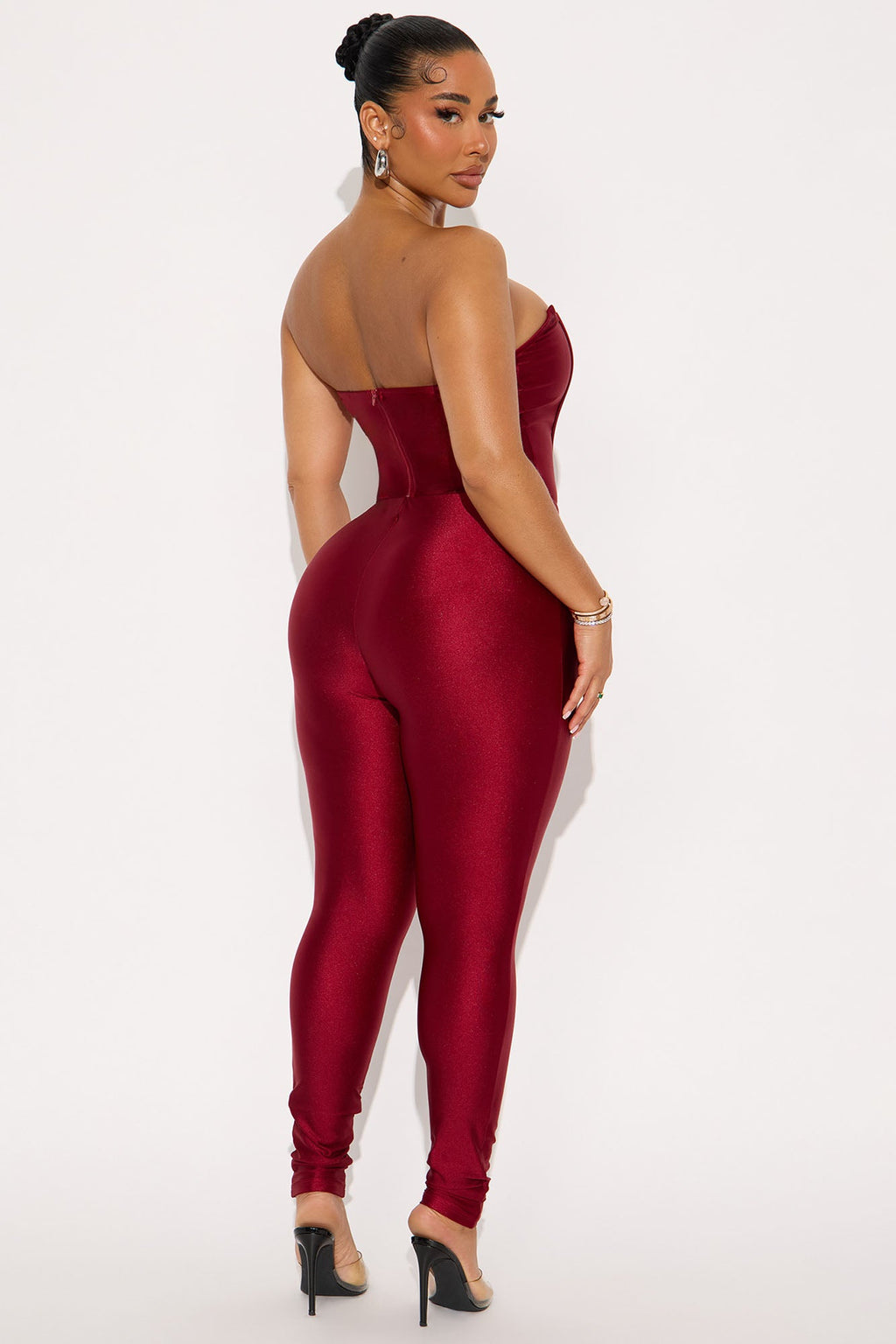 Sculpted Muse Corset Pant Set - Burgundy 